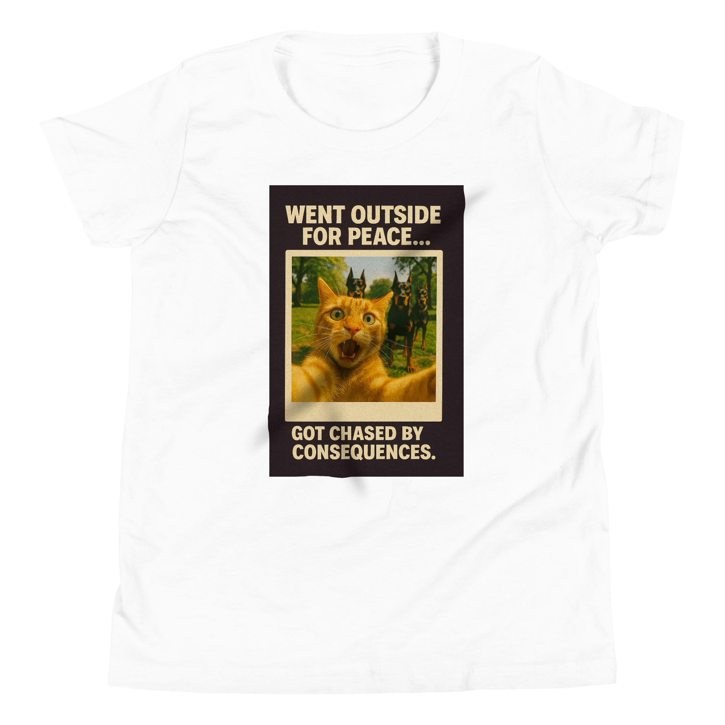 "WENT OUTSIDE FOR PEACE..." • Youth T-Shirt
