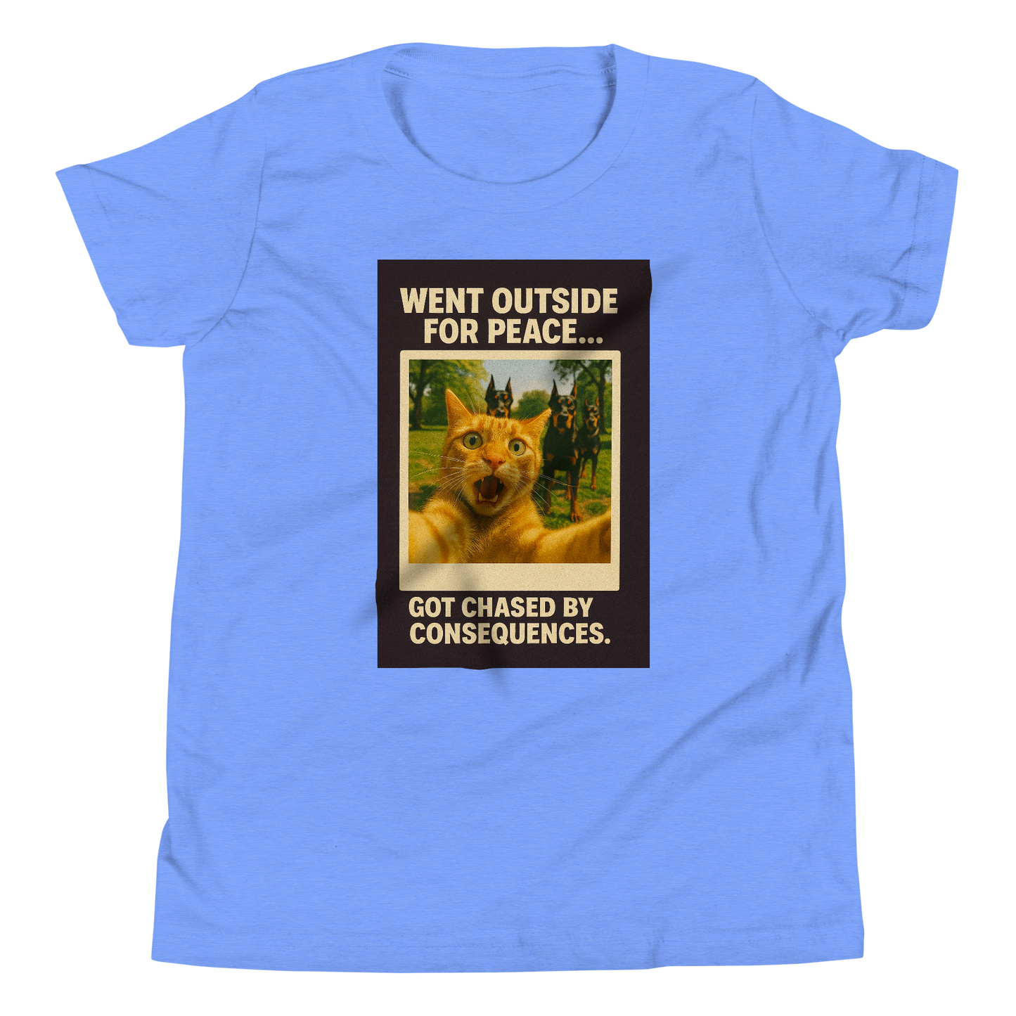 "WENT OUTSIDE FOR PEACE..." • Youth T-Shirt