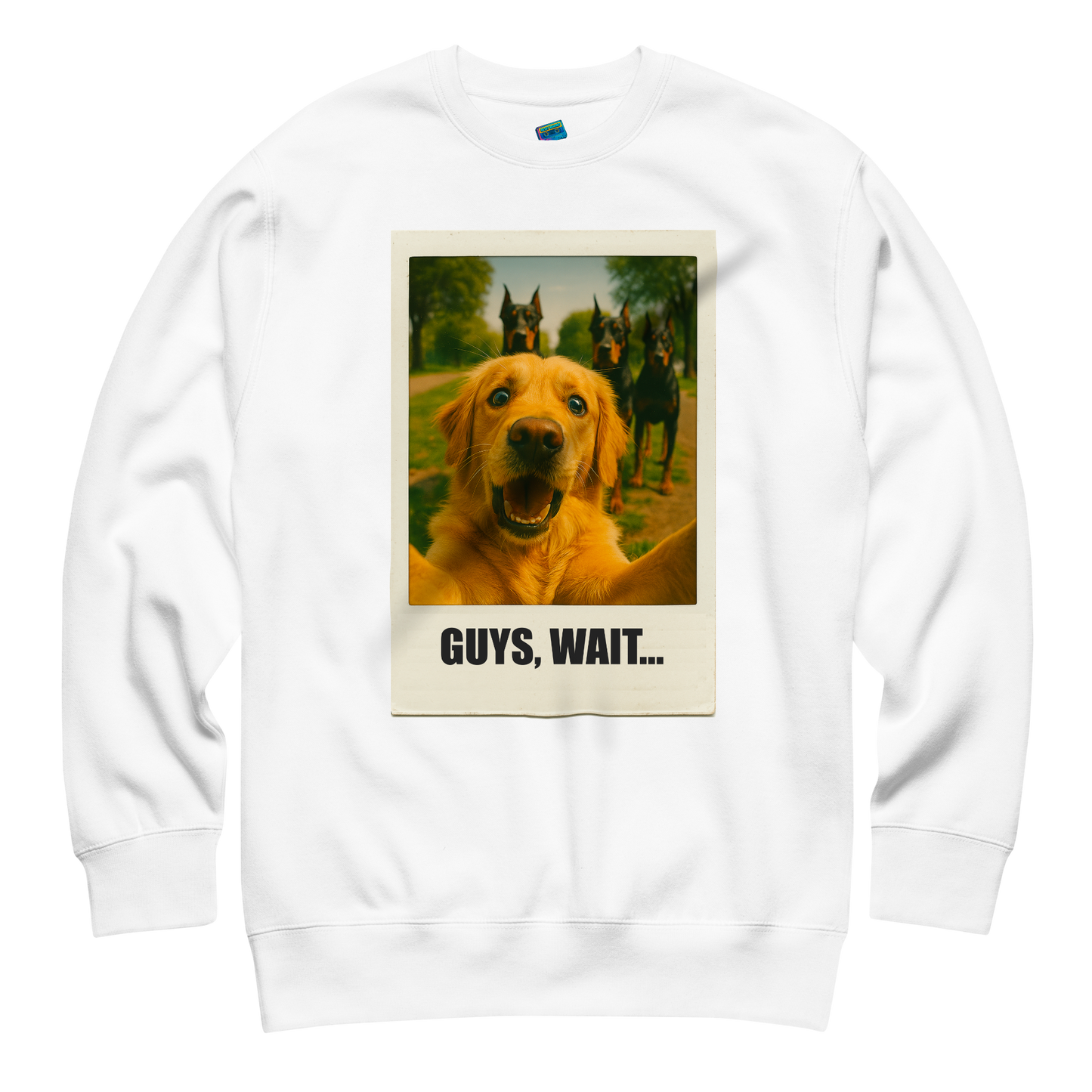 "GUYS, WAIT..." • Premium Sweatshirt