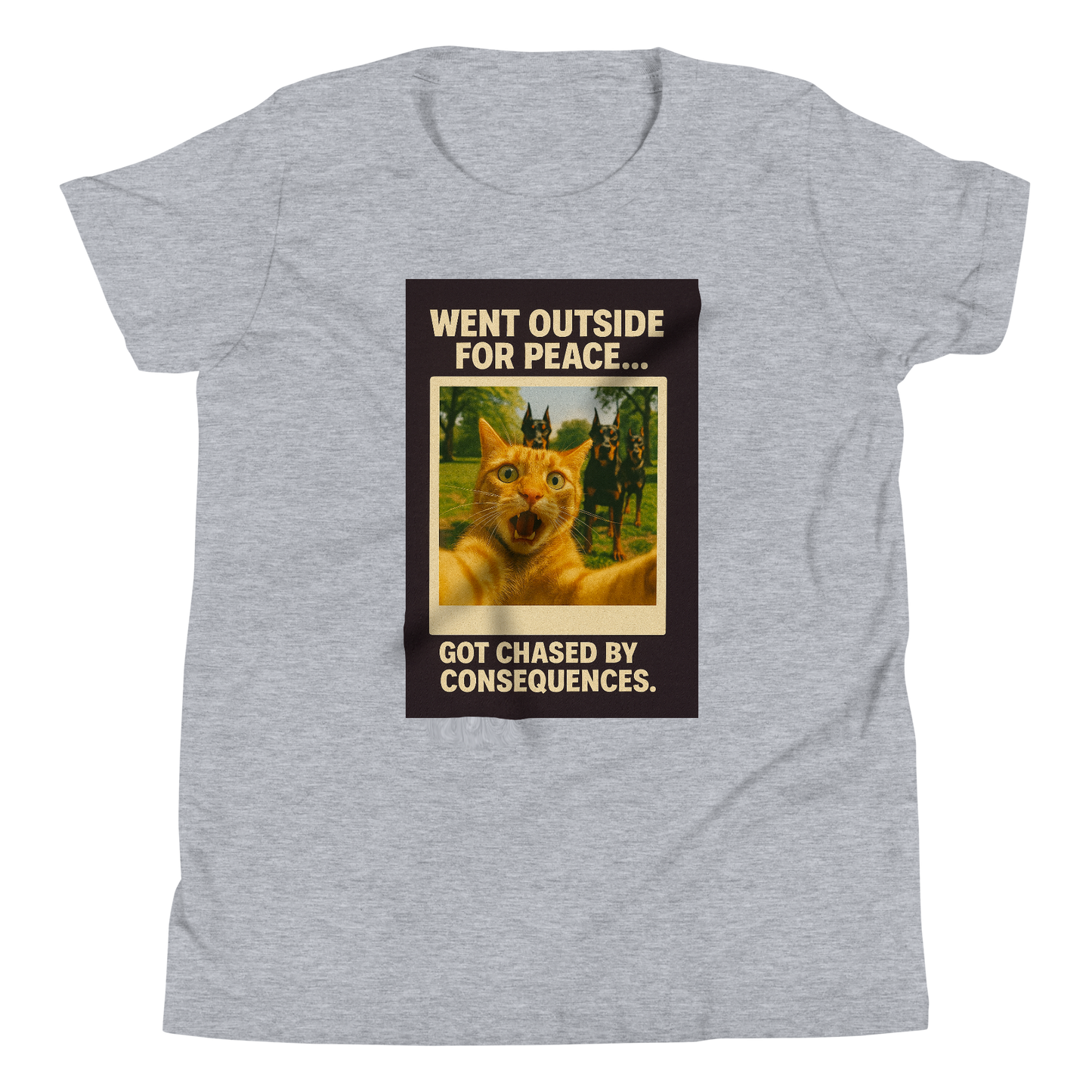 "WENT OUTSIDE FOR PEACE..." • Youth T-Shirt
