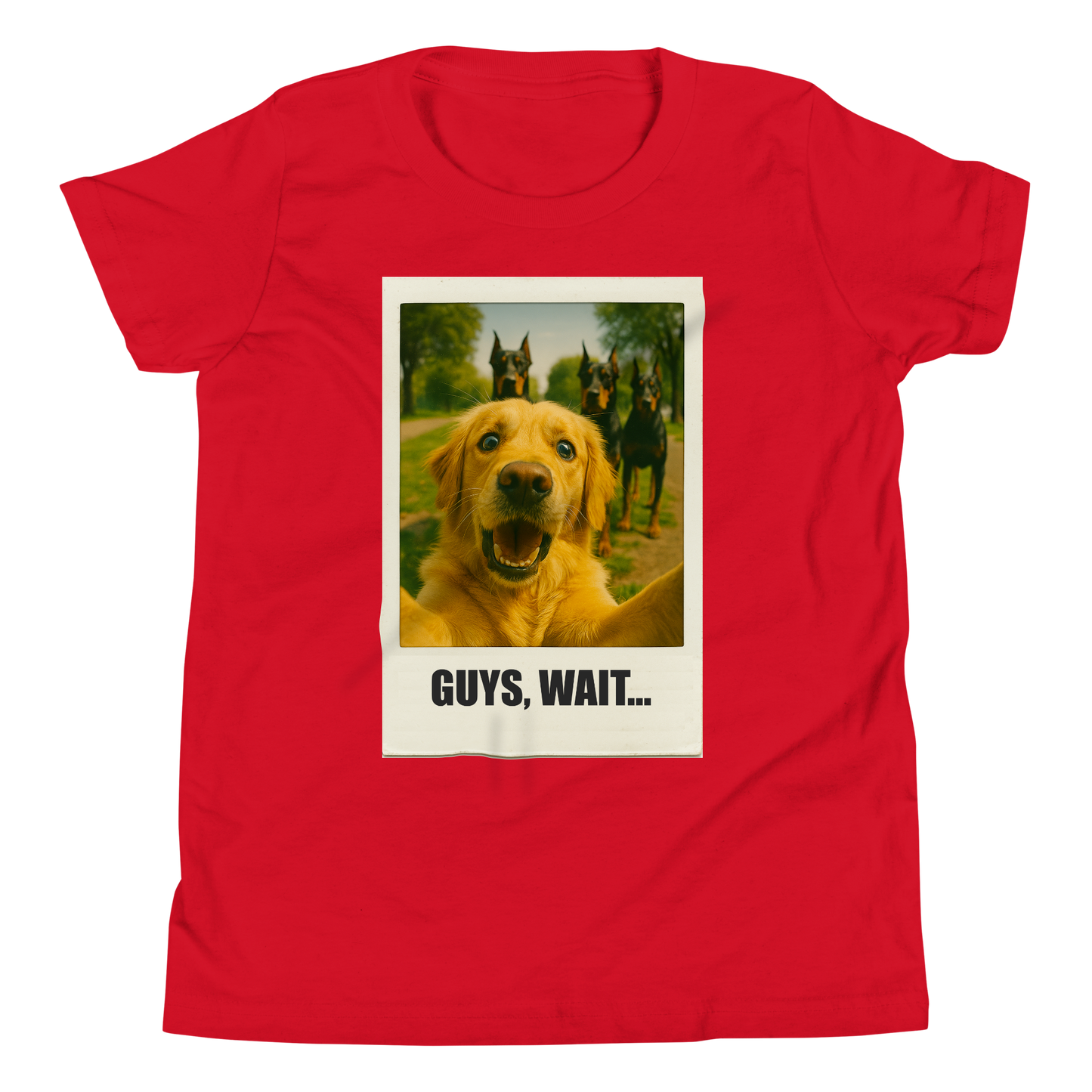 "GUYS, WAIT..."• Youth T-Shirt