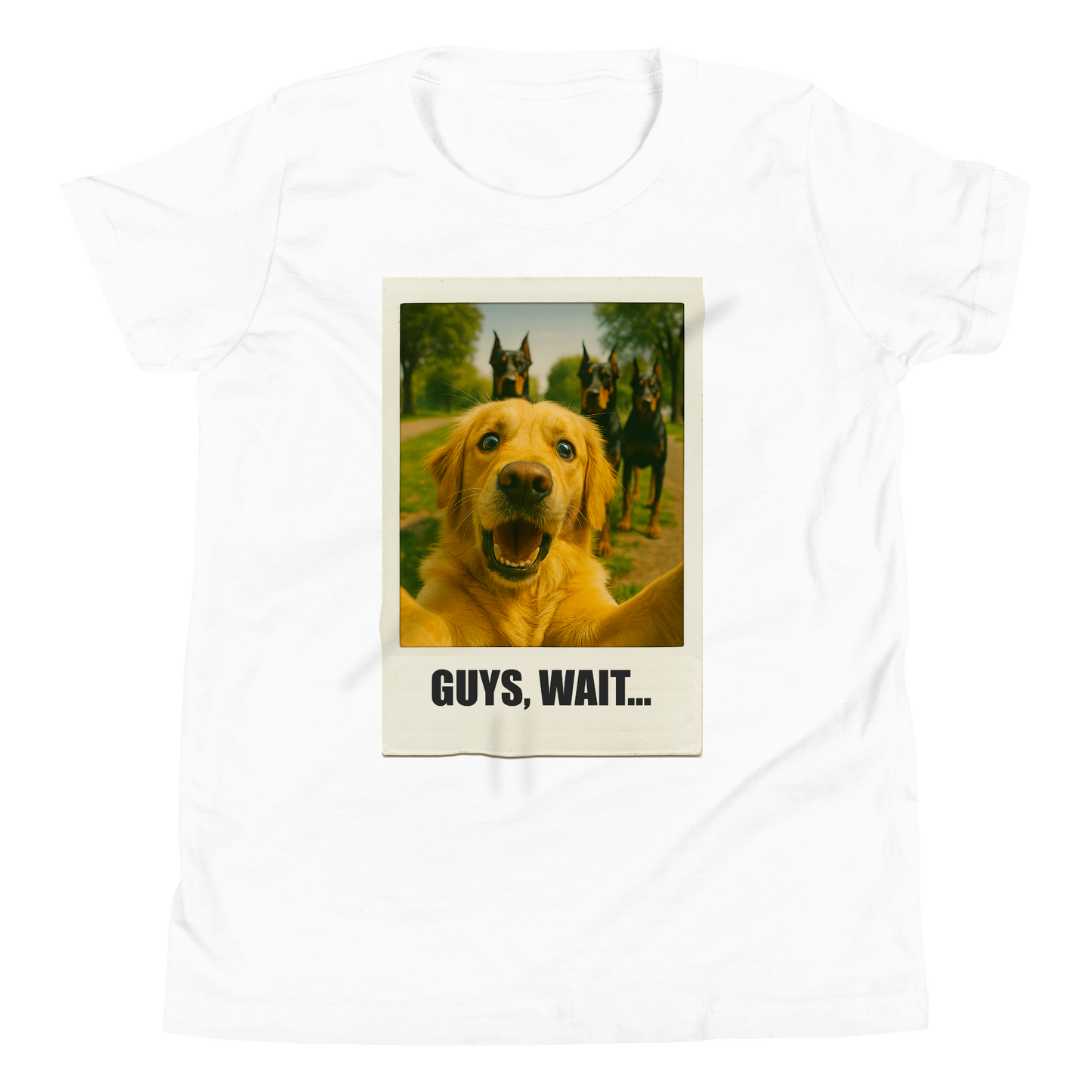"GUYS, WAIT..."• Youth T-Shirt
