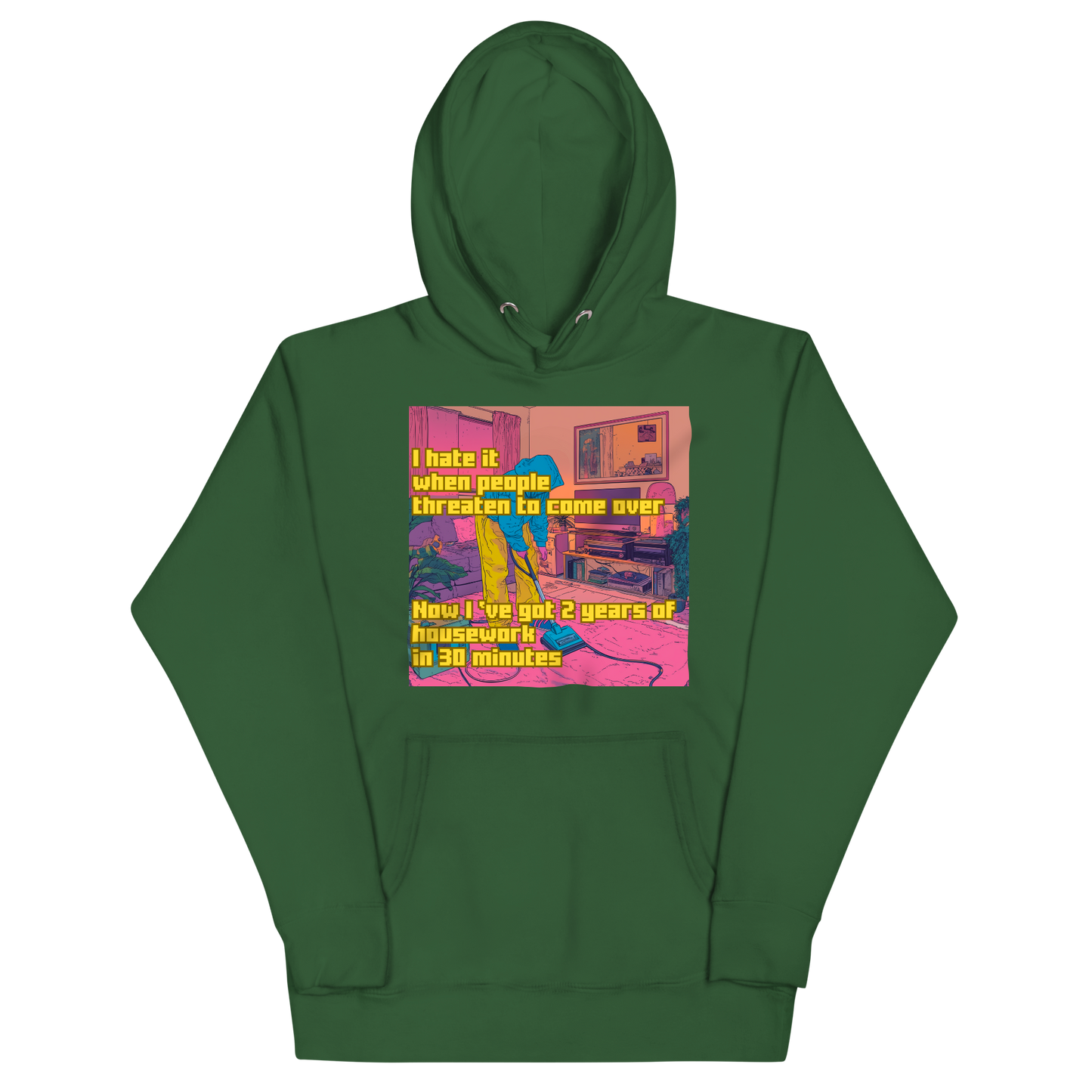 "I HATE IT WHEN PEOPLE THREATEN TO COME OVER..." • Premium Hoodie