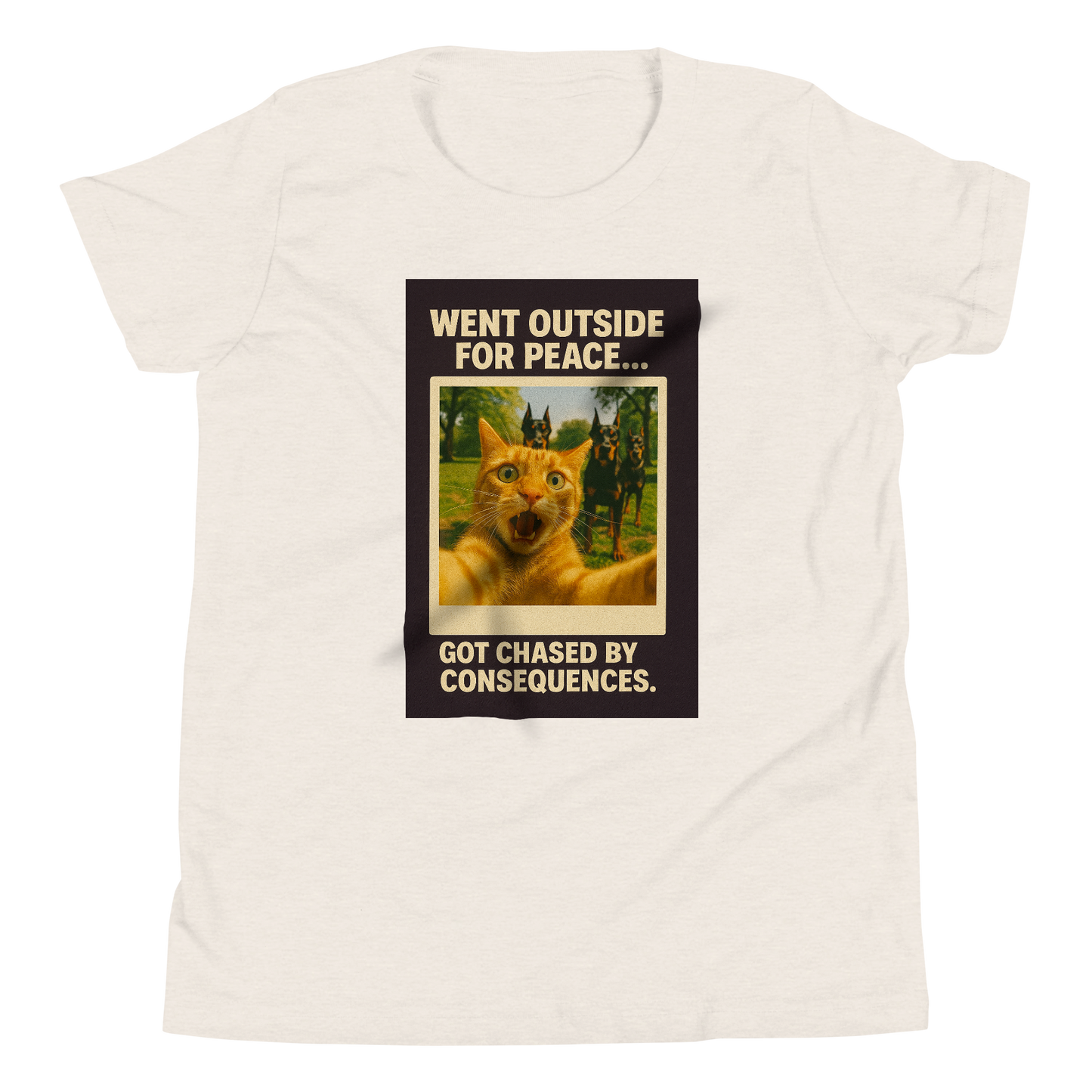 "WENT OUTSIDE FOR PEACE..." • Youth T-Shirt