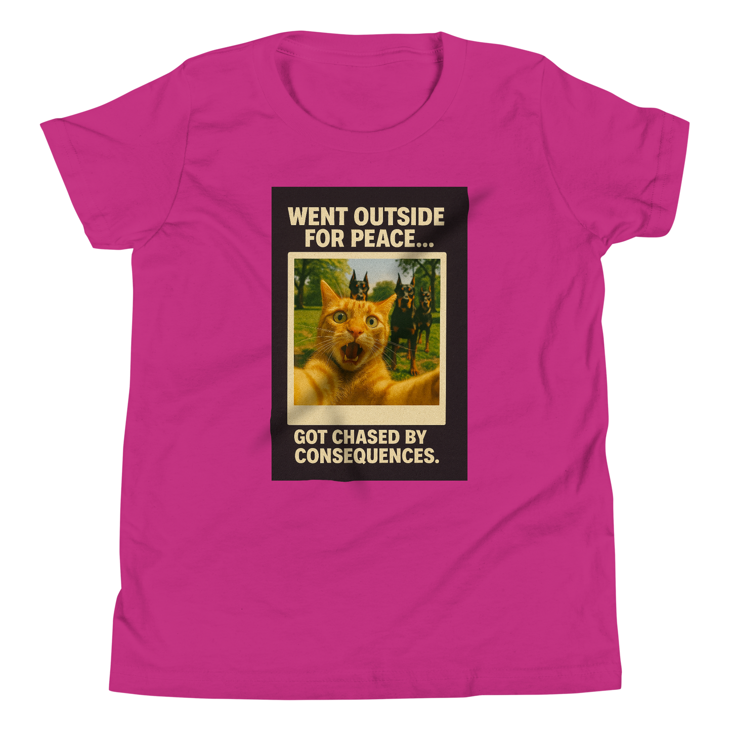 "WENT OUTSIDE FOR PEACE..." • Youth T-Shirt