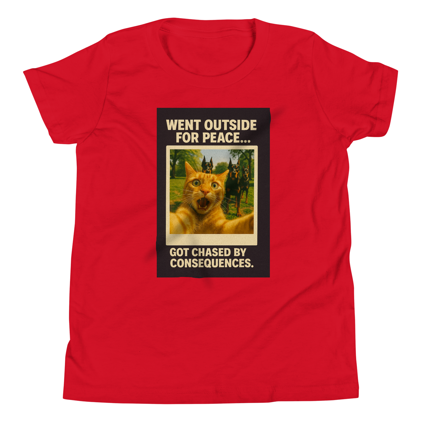 "WENT OUTSIDE FOR PEACE..." • Youth T-Shirt