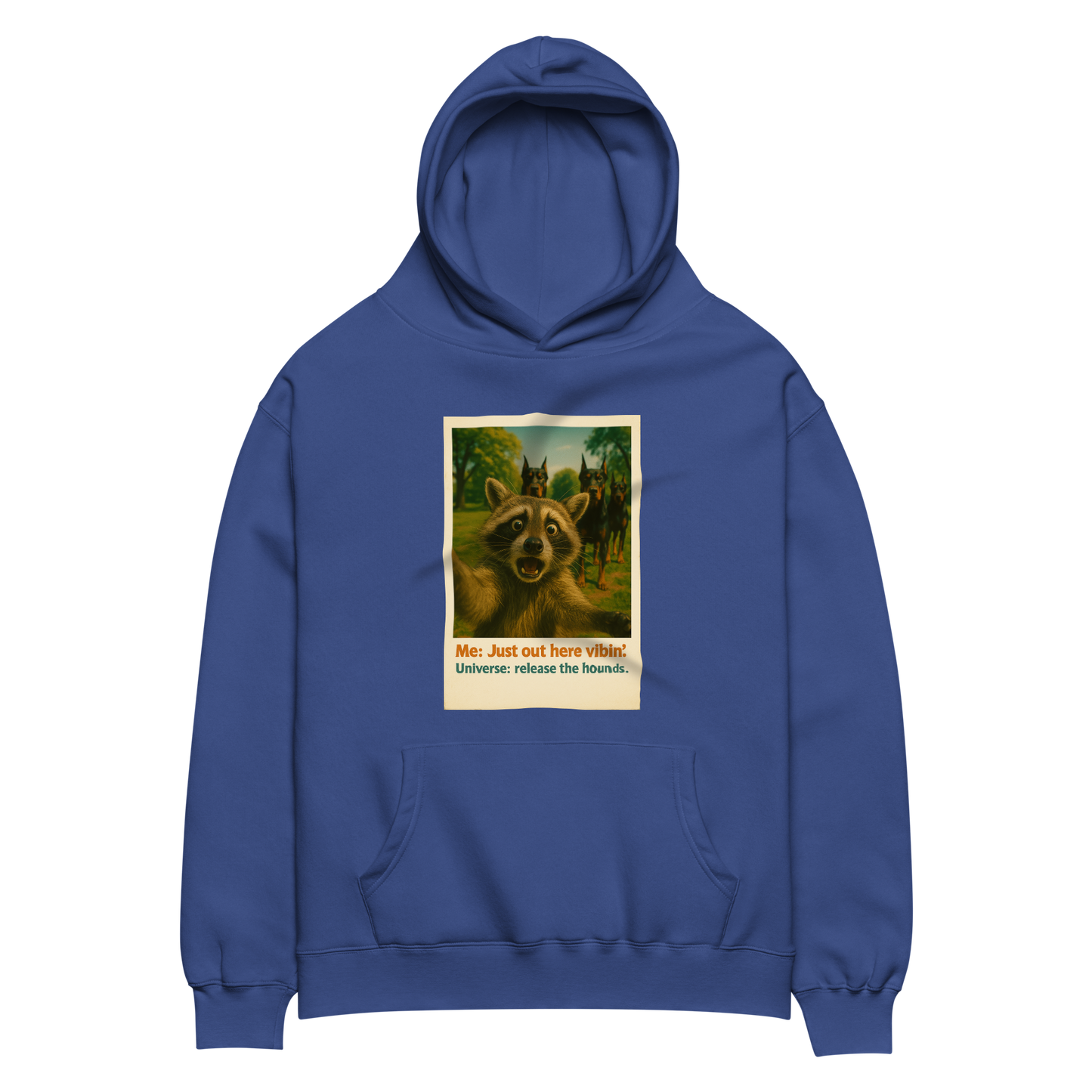 "JUST OUT HERE VIBIN..." • Oversized Hoodie