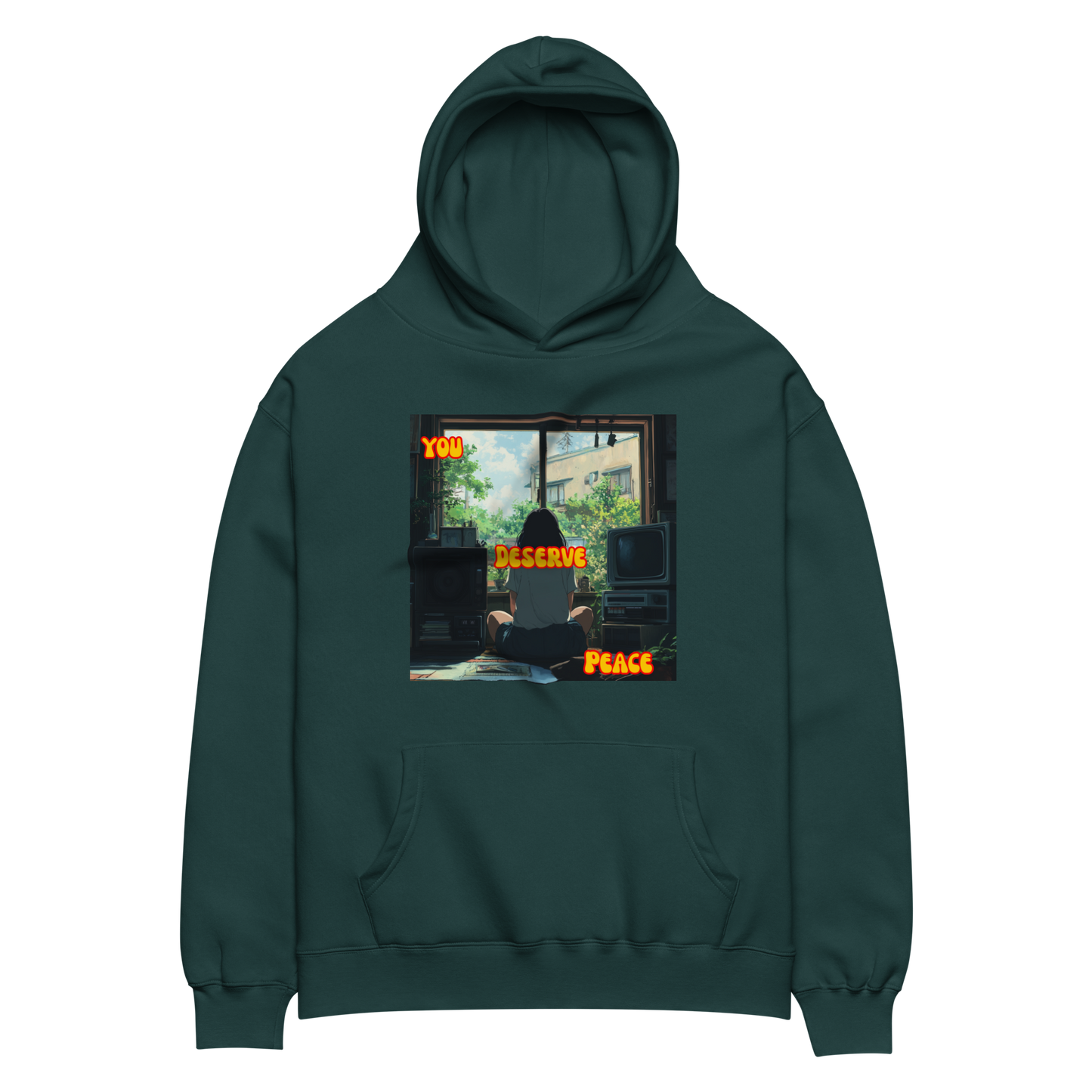 "YOU DESERVE PEACE" • Oversized Hoodie