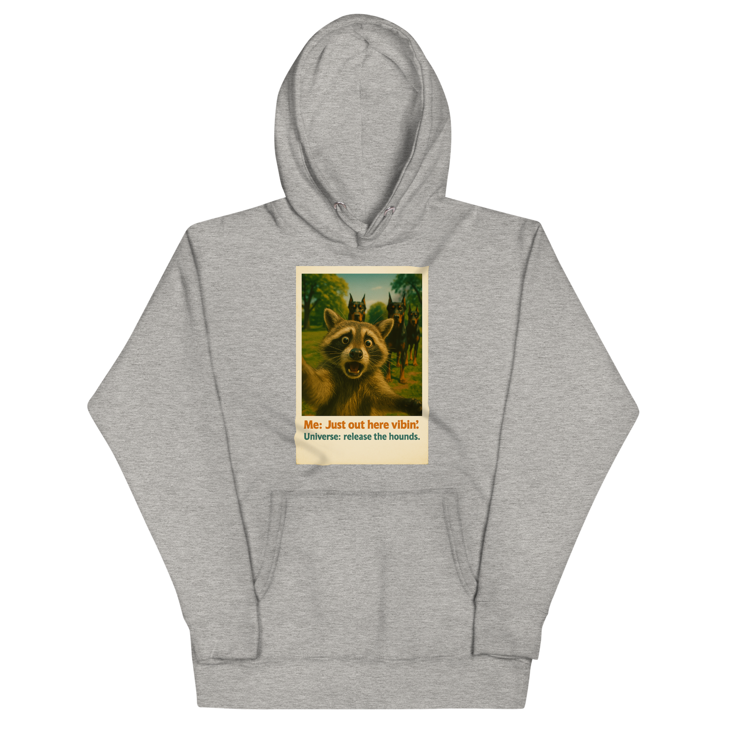 "JUST OUT HERE VIBIN..." • Premium Hoodie