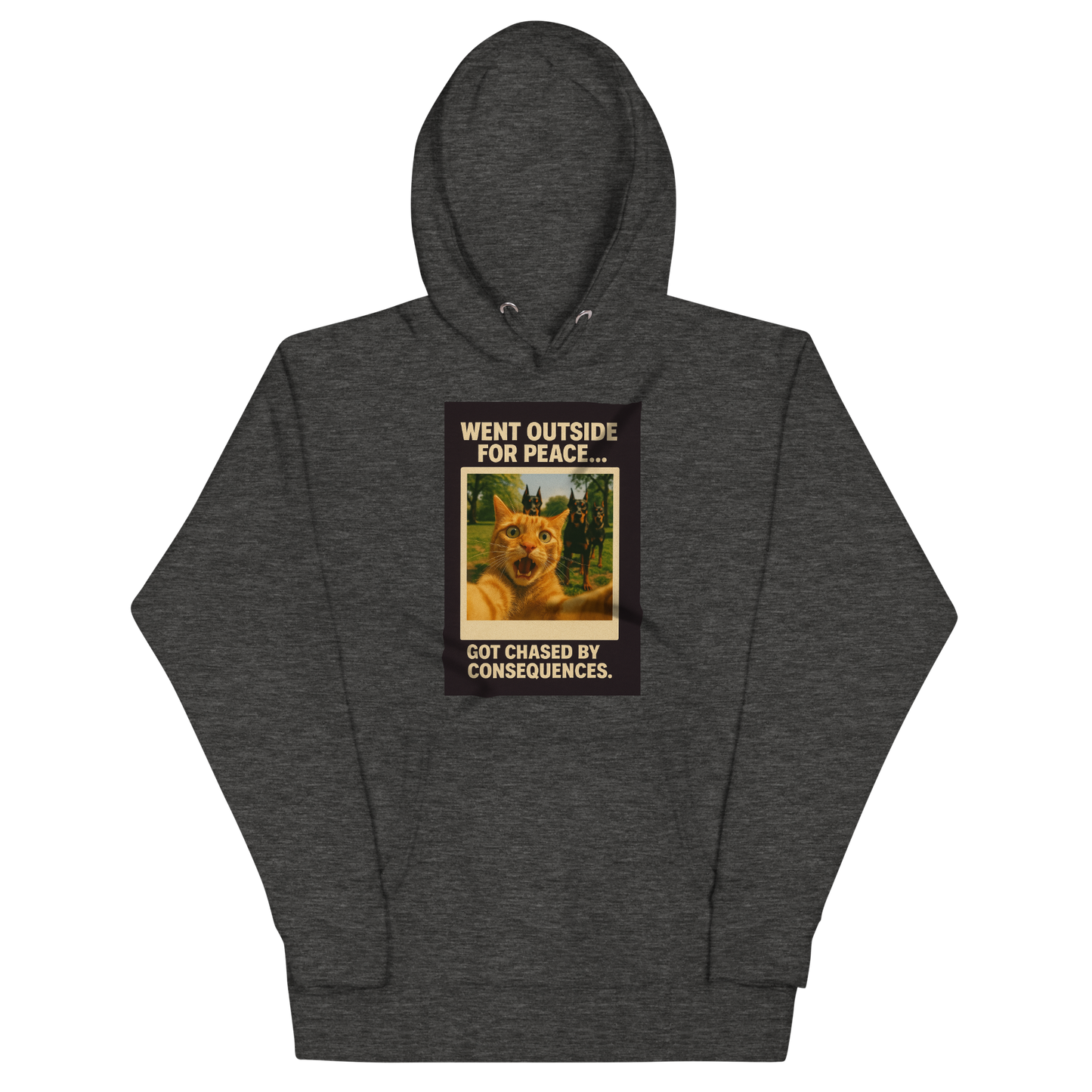 "WENT OUTSIDE FOR PEACE" • Premium Hoodie