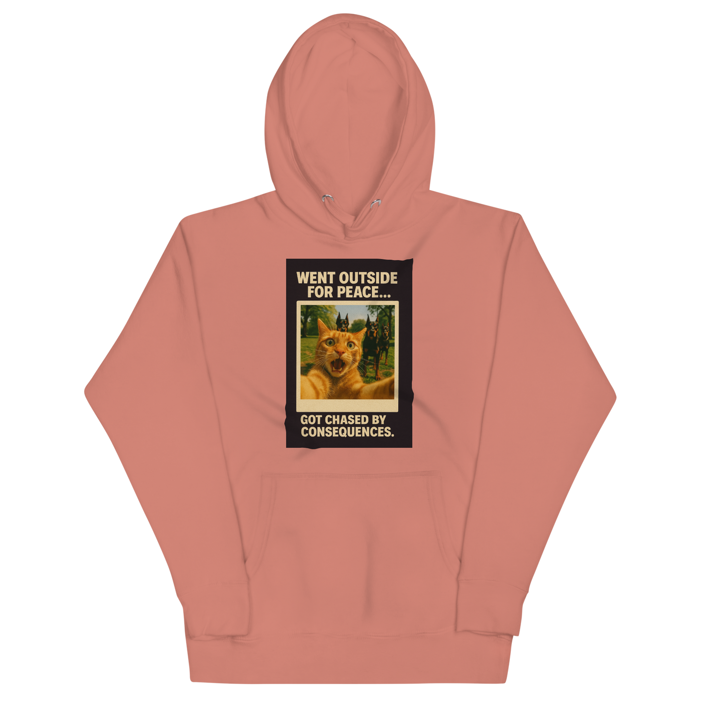 "WENT OUTSIDE FOR PEACE" • Premium Hoodie
