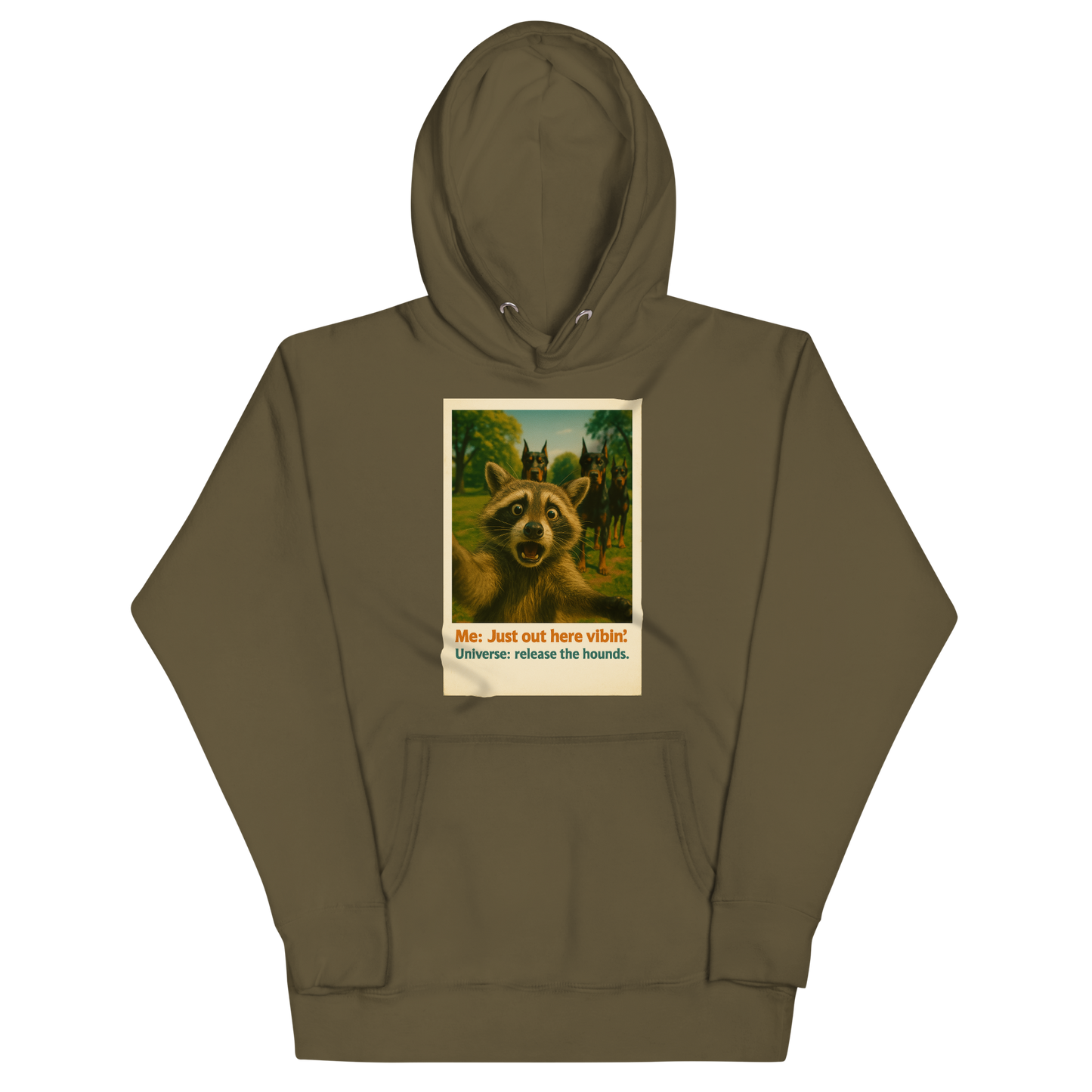 "JUST OUT HERE VIBIN..." • Premium Hoodie