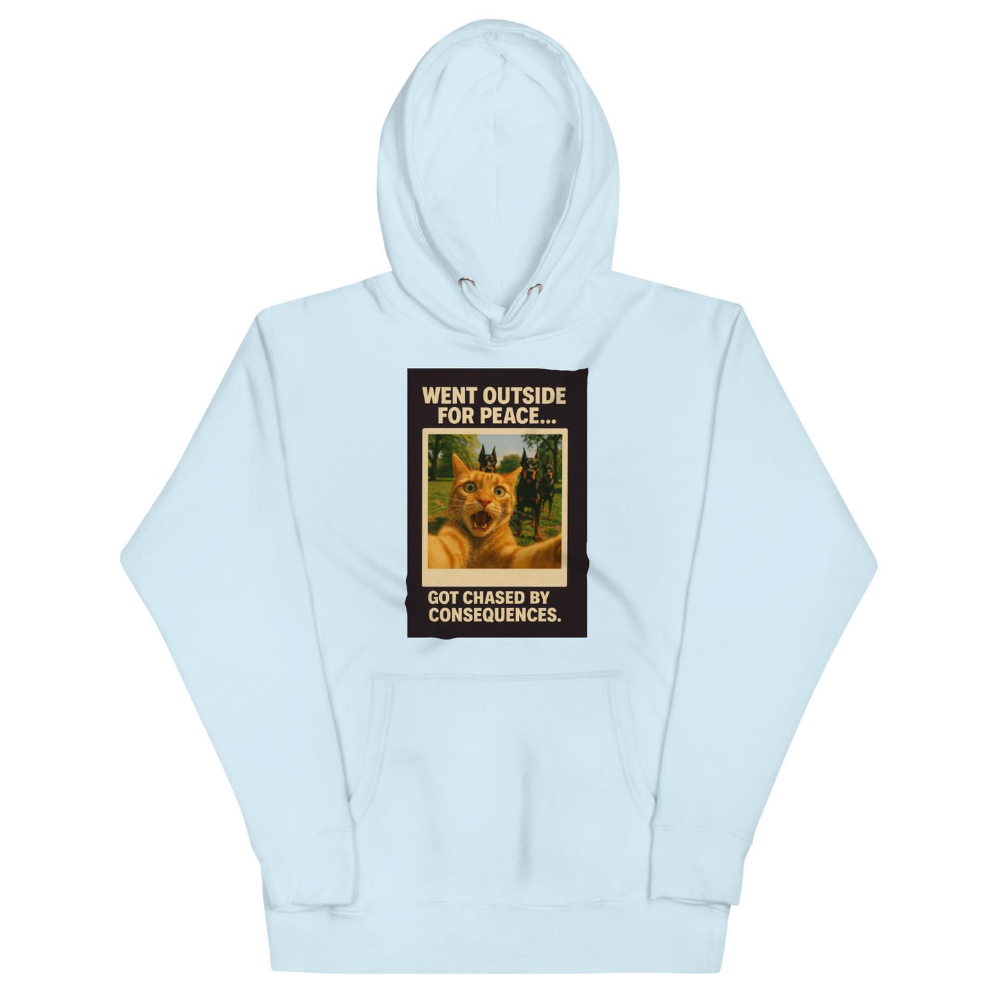 "WENT OUTSIDE FOR PEACE" • Premium Hoodie