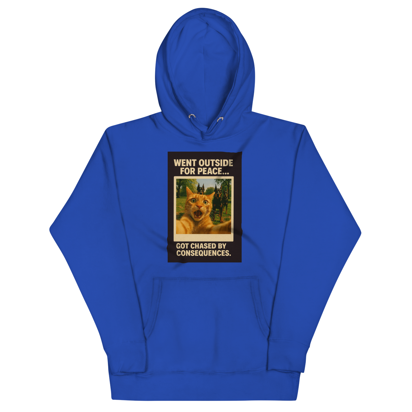 "WENT OUTSIDE FOR PEACE" • Premium Hoodie