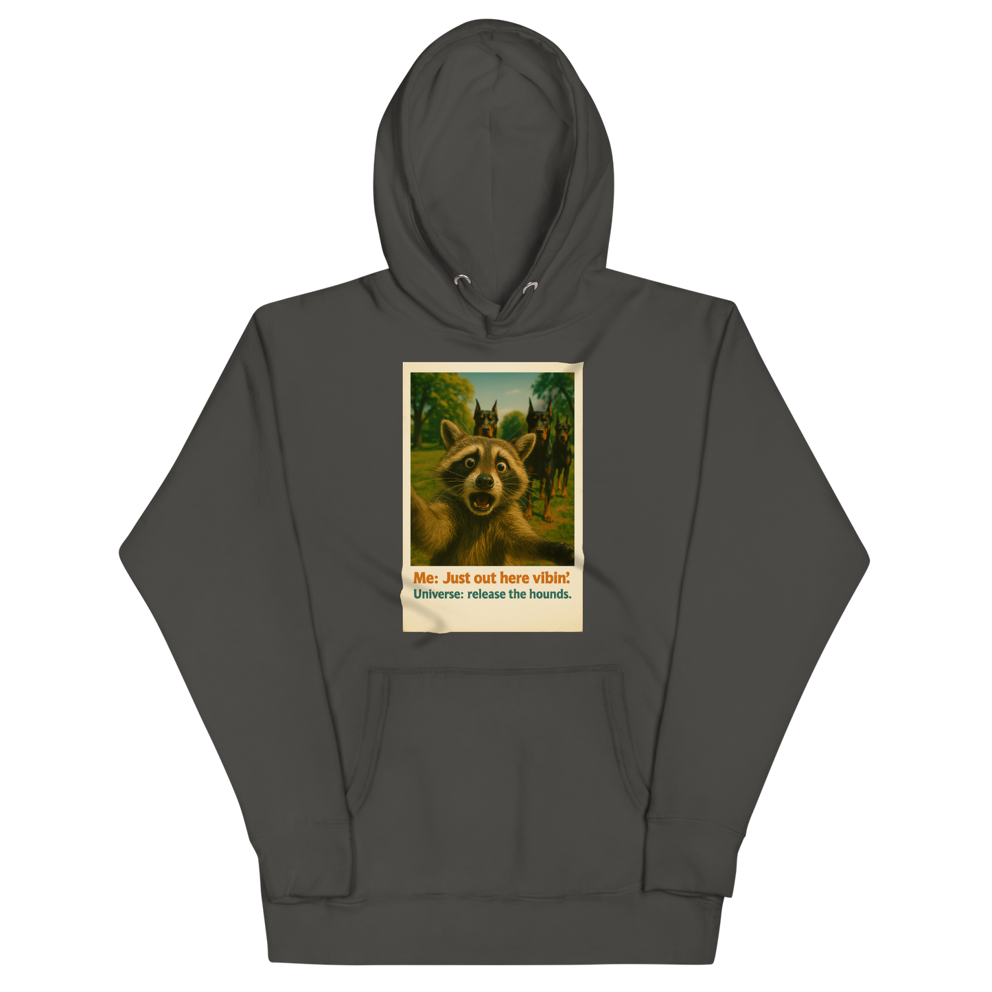 "JUST OUT HERE VIBIN..." • Premium Hoodie