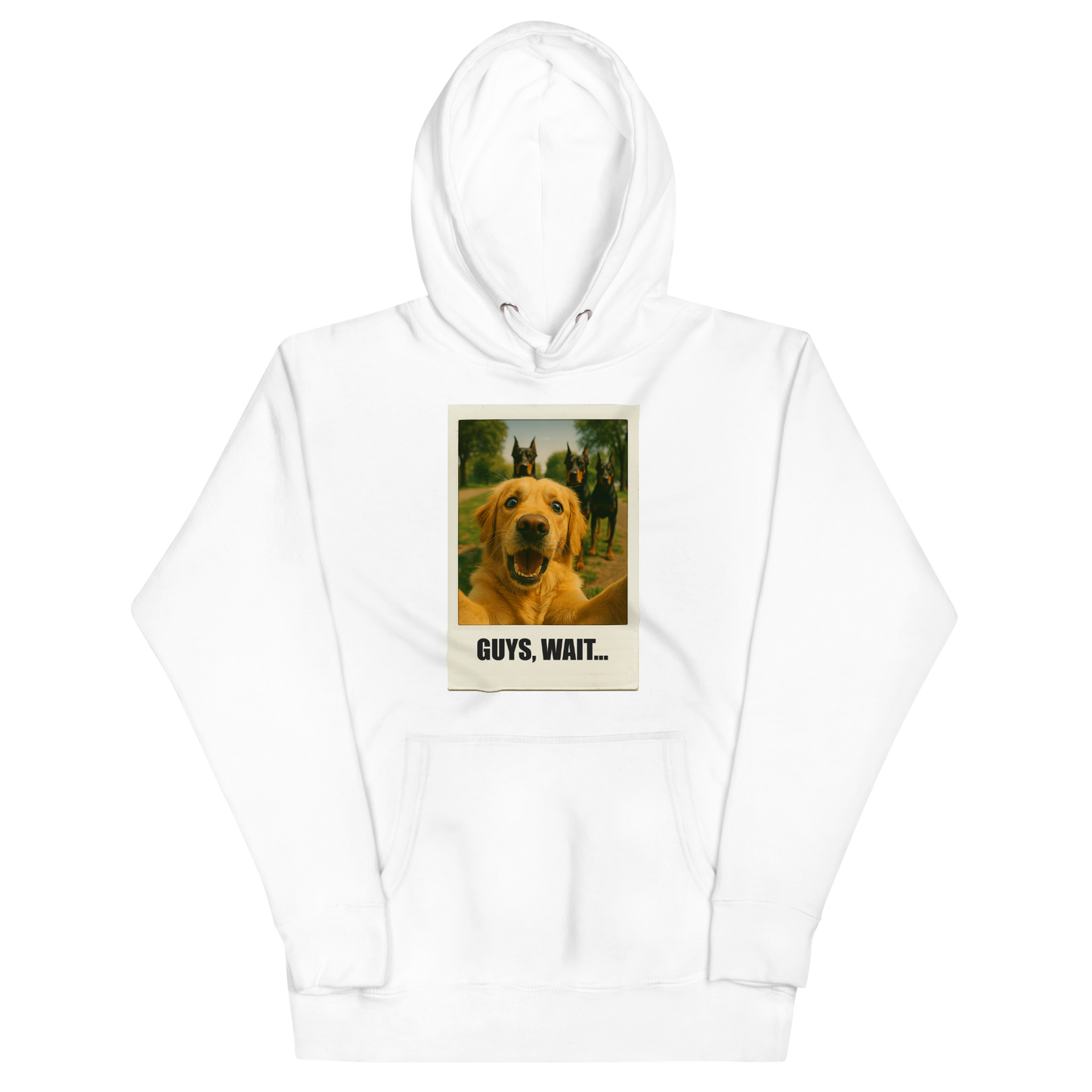 "GUYS, WAIT..." • Premium Hoodie