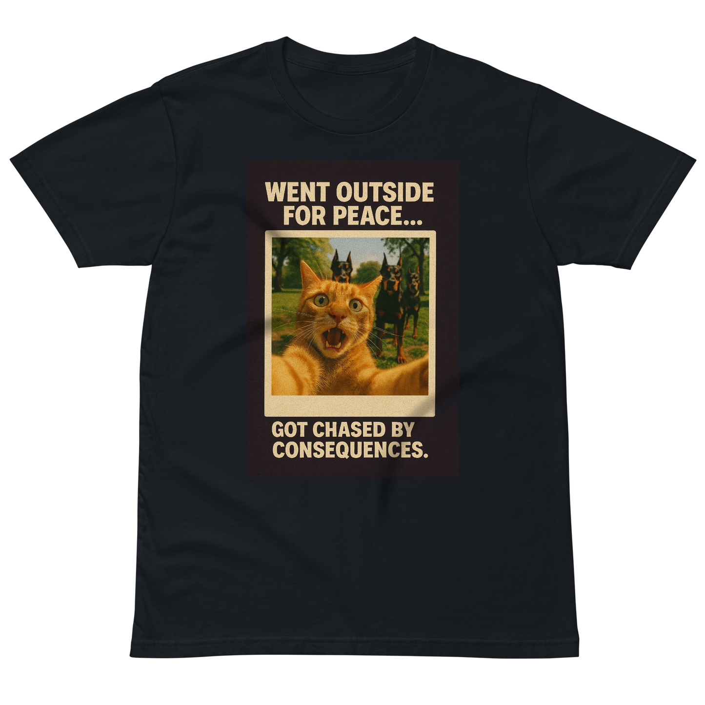 "WENT OUTSIDE FOR PEACE..." • Premium T-shirt