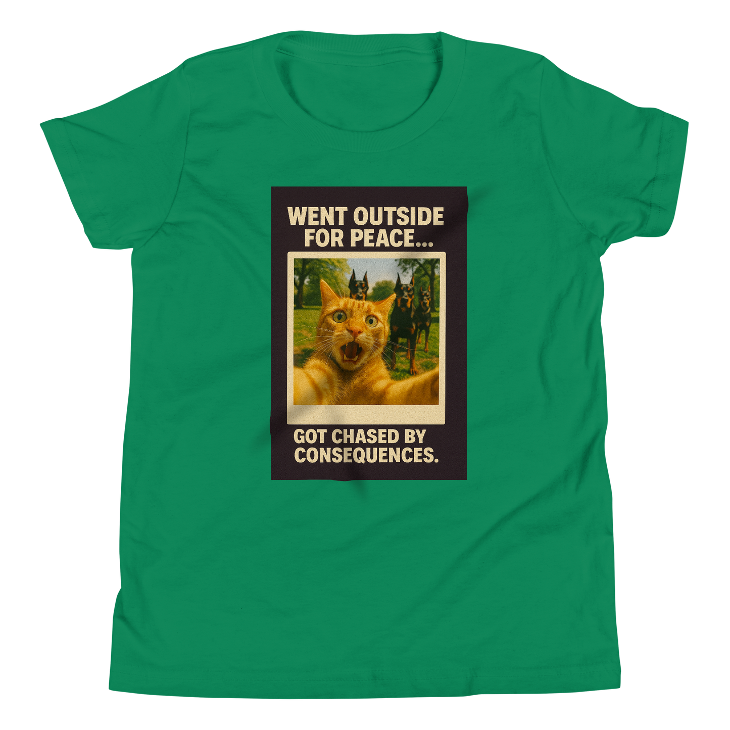 "WENT OUTSIDE FOR PEACE..." • Youth T-Shirt