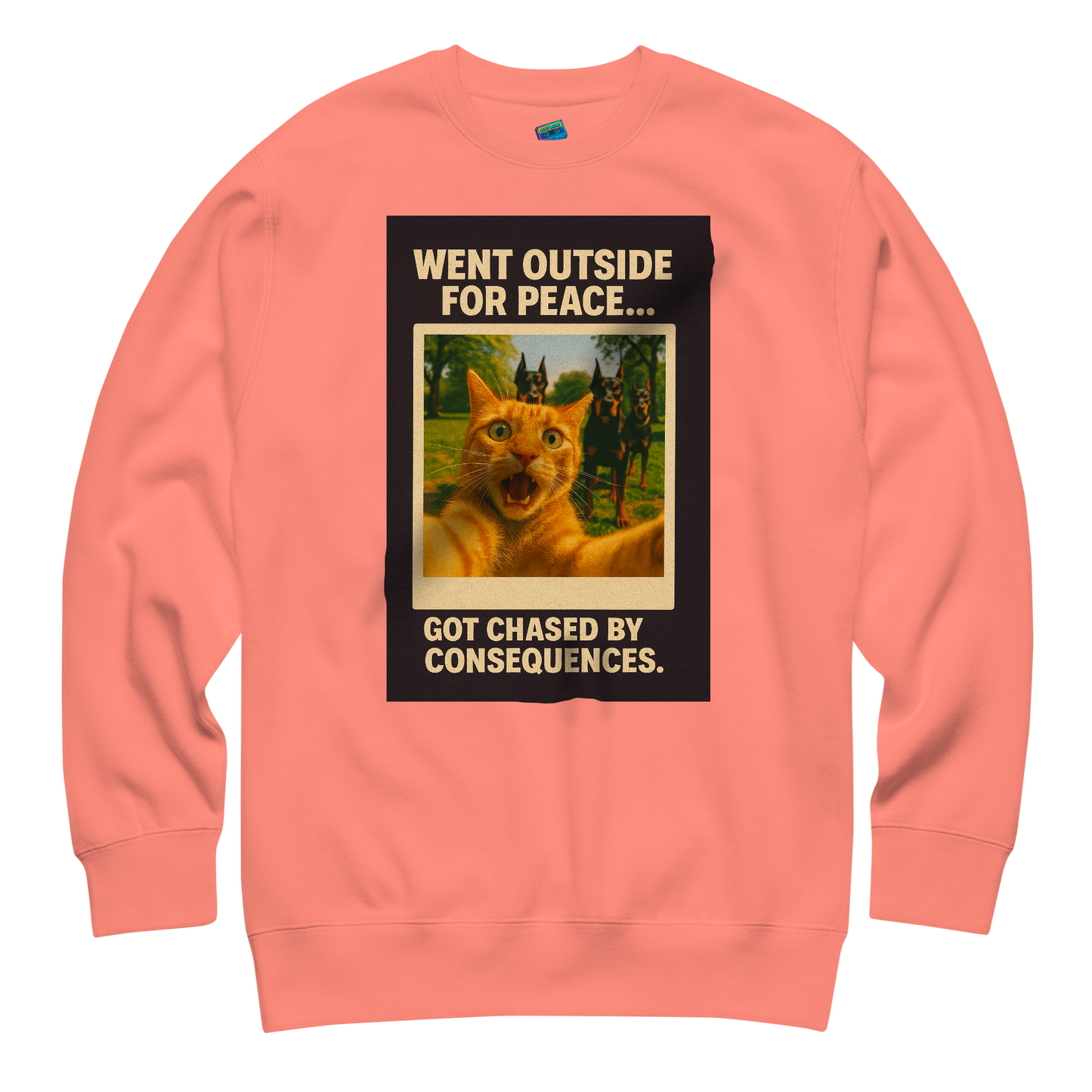 "WENT OUTSIDE FOR PEACE..." • Premium Sweatshirt