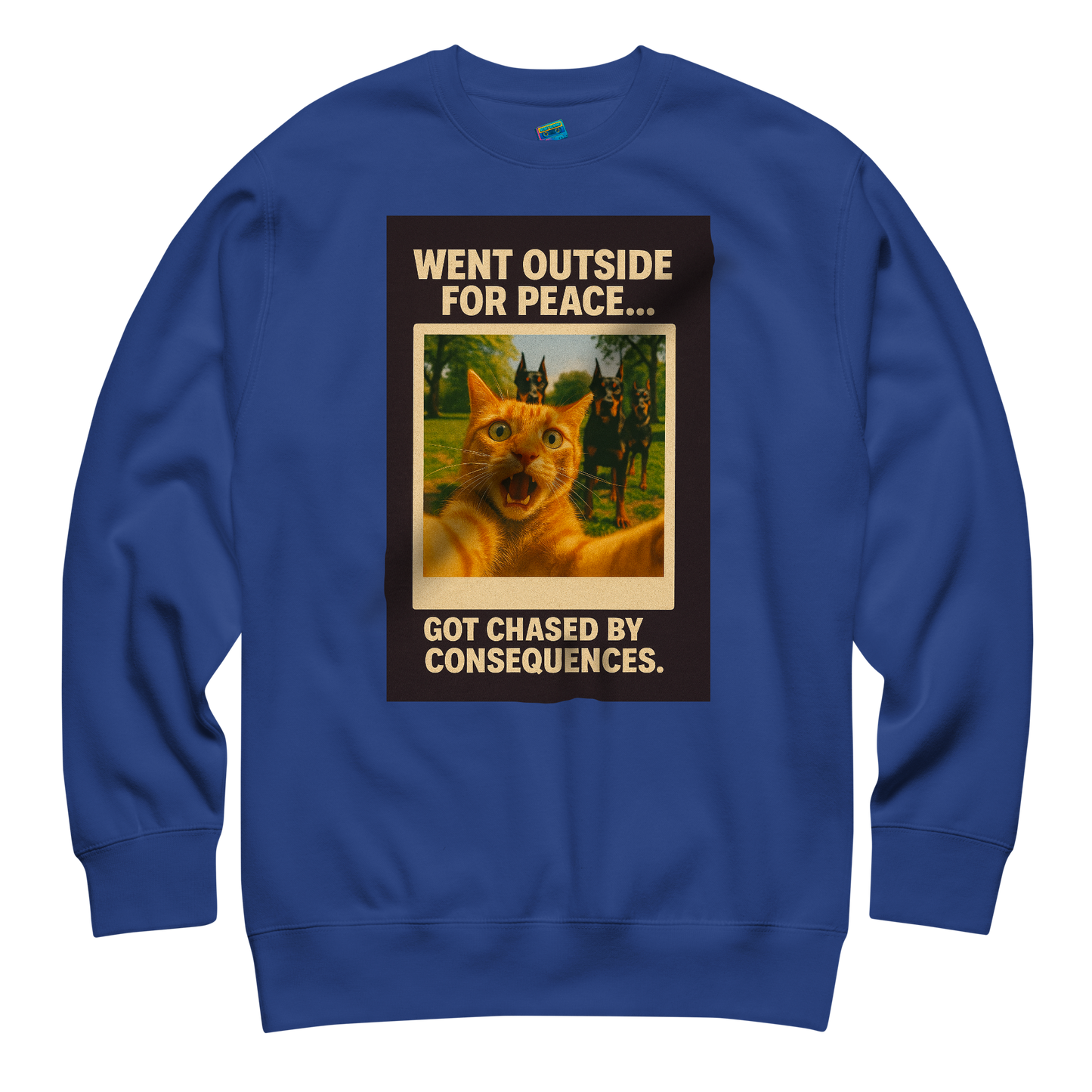 "WENT OUTSIDE FOR PEACE..." • Premium Sweatshirt