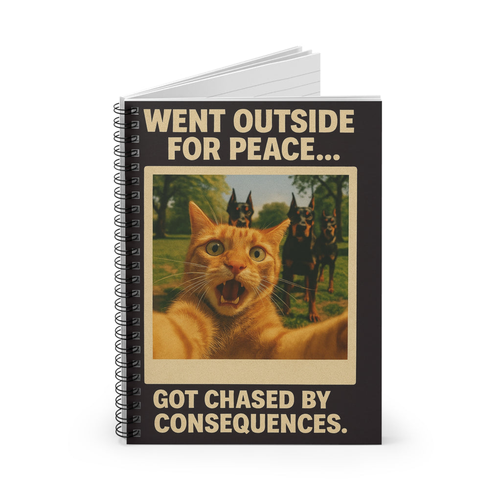 "WENT OUTSIDE FOR PEACE..." • Notebook