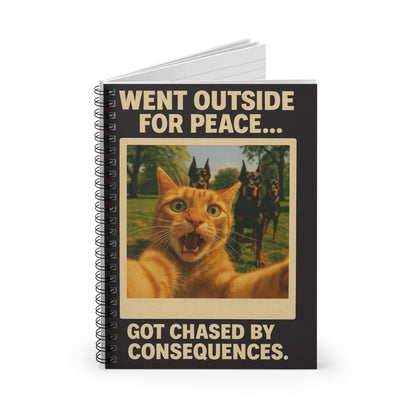 "WENT OUTSIDE FOR PEACE..." • Notebook