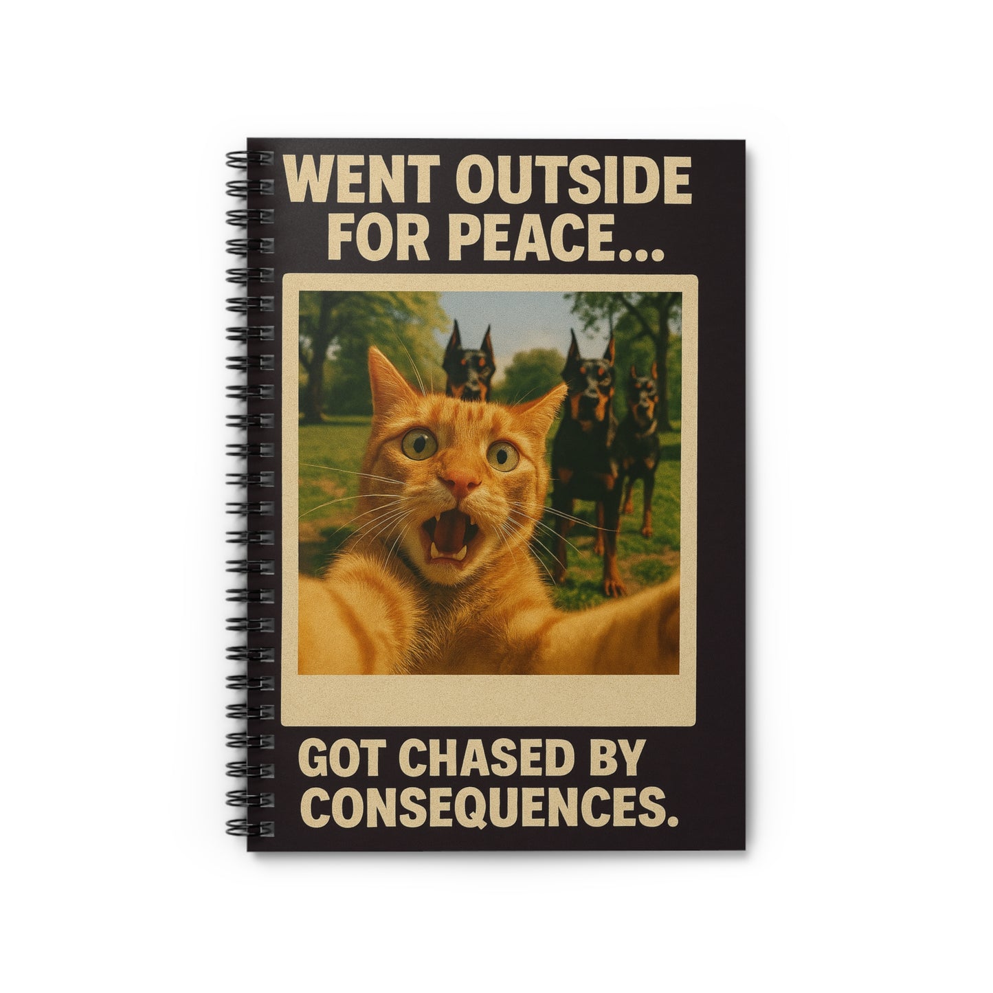 "WENT OUTSIDE FOR PEACE..." • Notebook