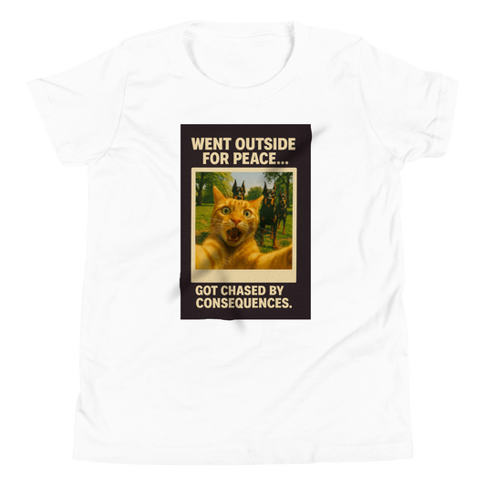 "WENT OUTSIDE FOR PEACE..." • Youth T-Shirt