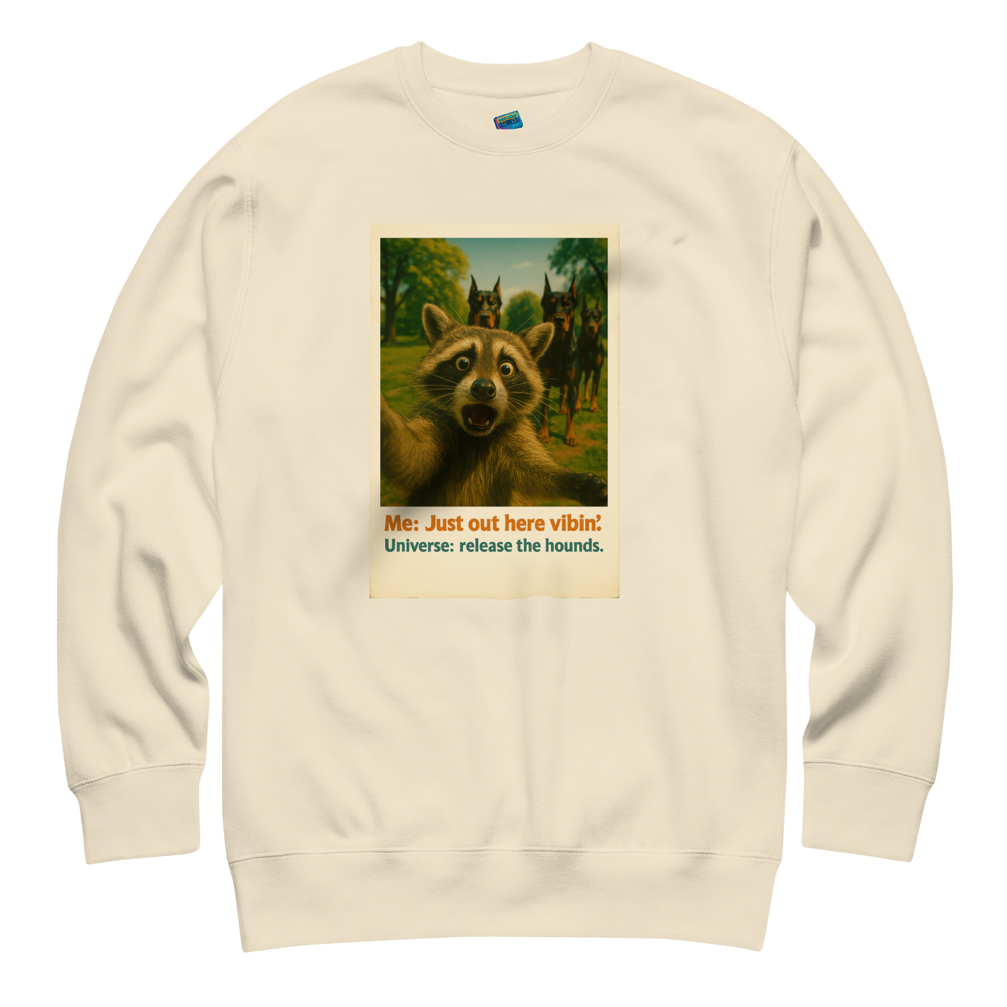 "JUST OUT HERE VIBIN" • Premium Sweatshirt