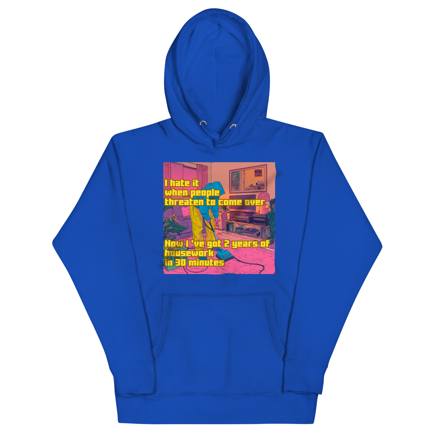 "I HATE IT WHEN PEOPLE THREATEN TO COME OVER..." • Premium Hoodie