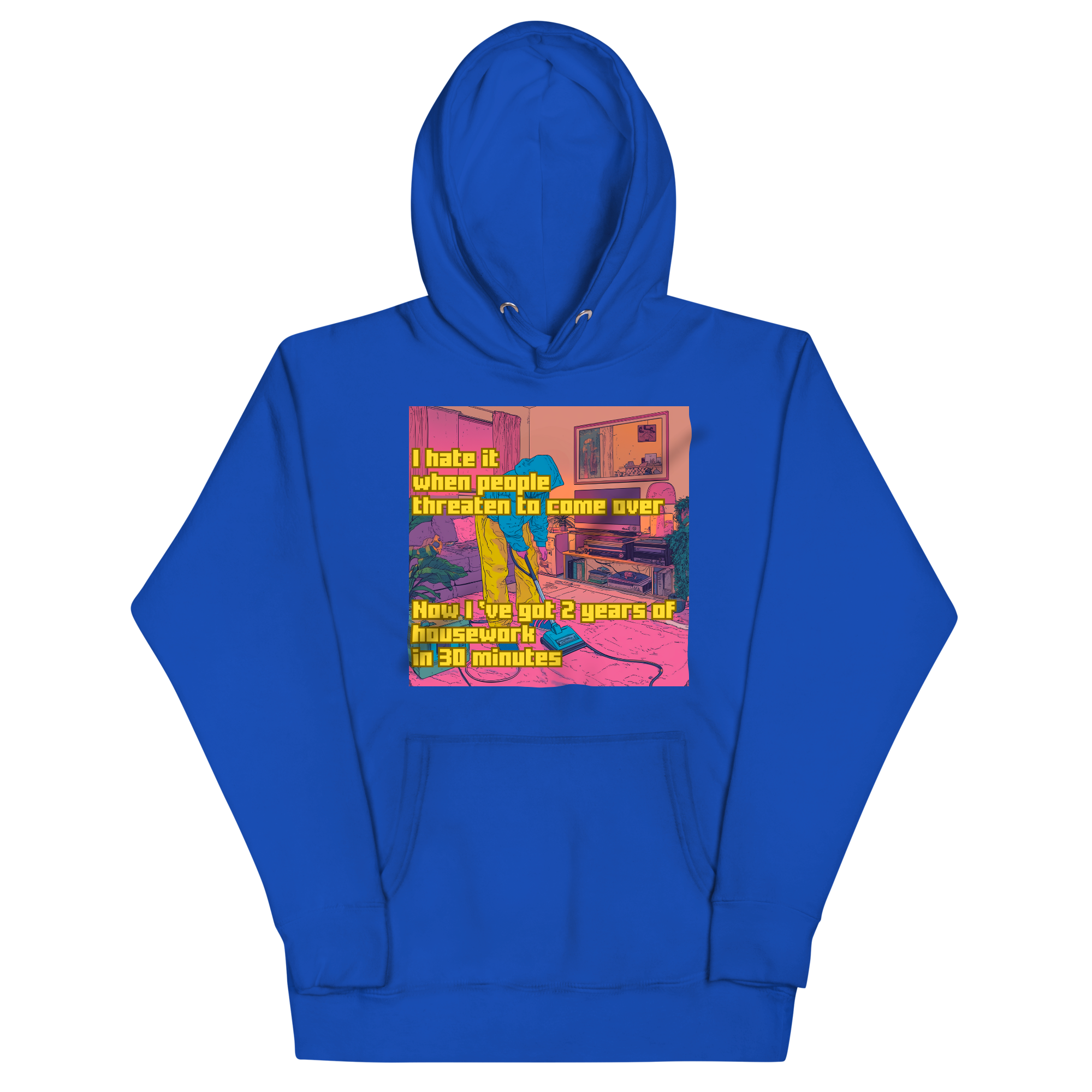 "I HATE IT WHEN PEOPLE THREATEN TO COME OVER..." • Premium Hoodie