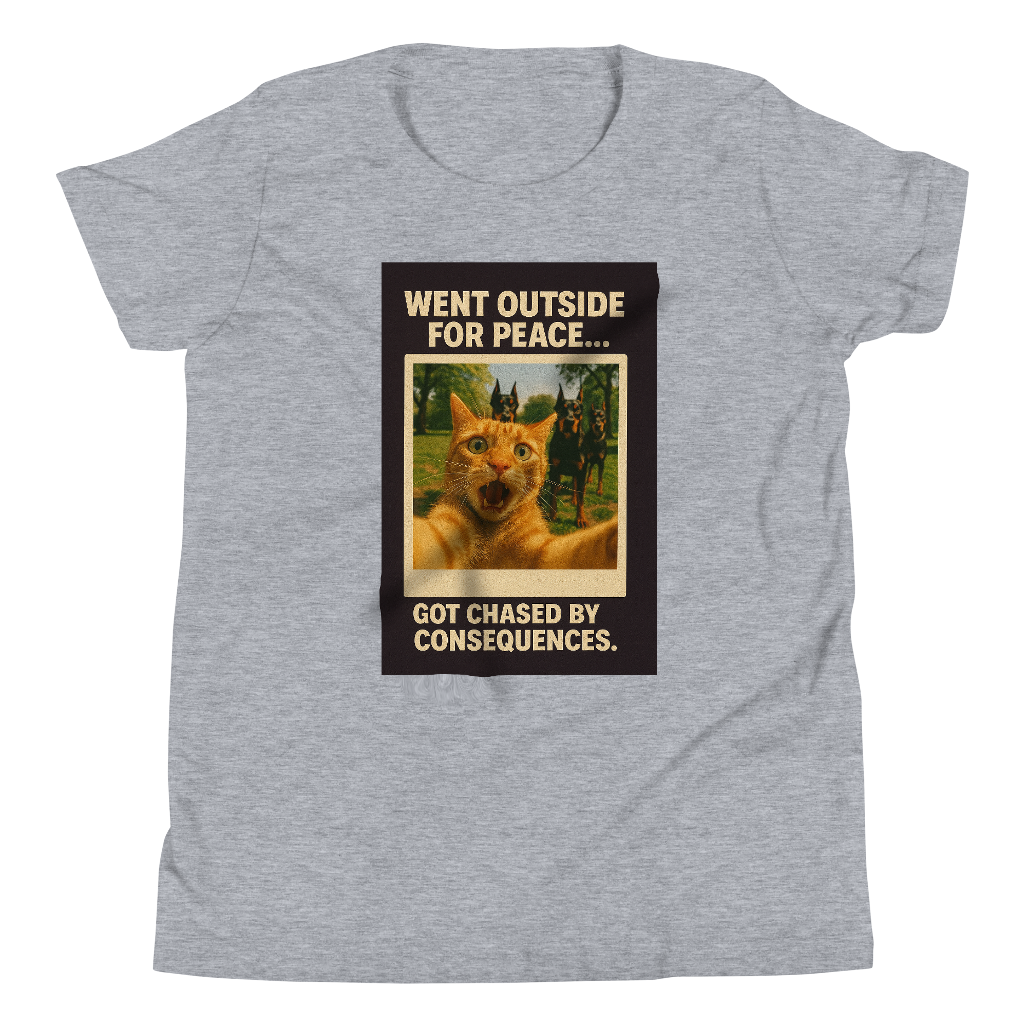 "WENT OUTSIDE FOR PEACE..." • Youth T-Shirt
