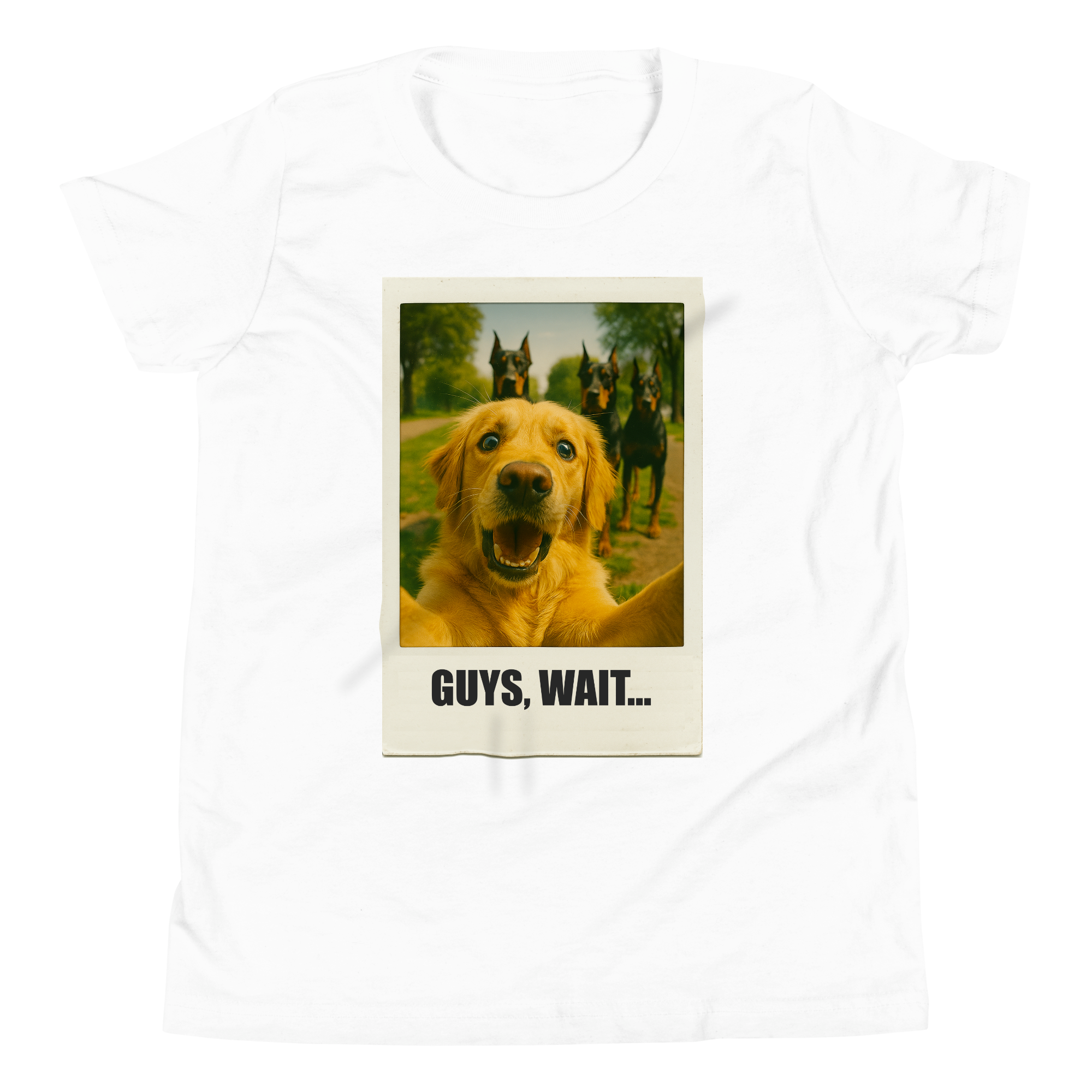 "GUYS, WAIT..."• Youth T-Shirt