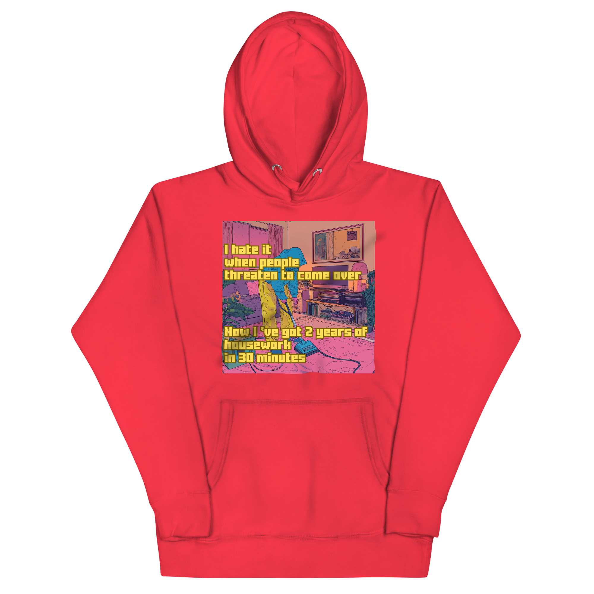 "I HATE IT WHEN PEOPLE THREATEN TO COME OVER..." • Premium Hoodie