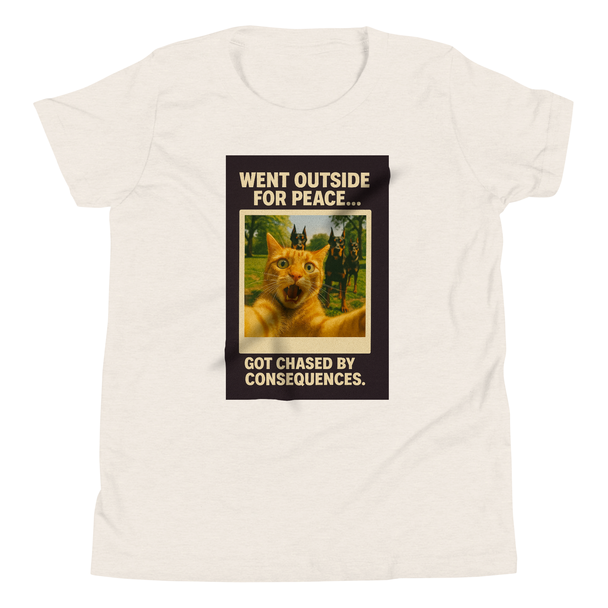 "WENT OUTSIDE FOR PEACE..." • Youth T-Shirt