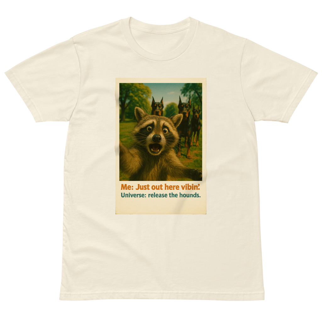 "JUST OUT HERE VIBIN..." •Premium t-shirt
