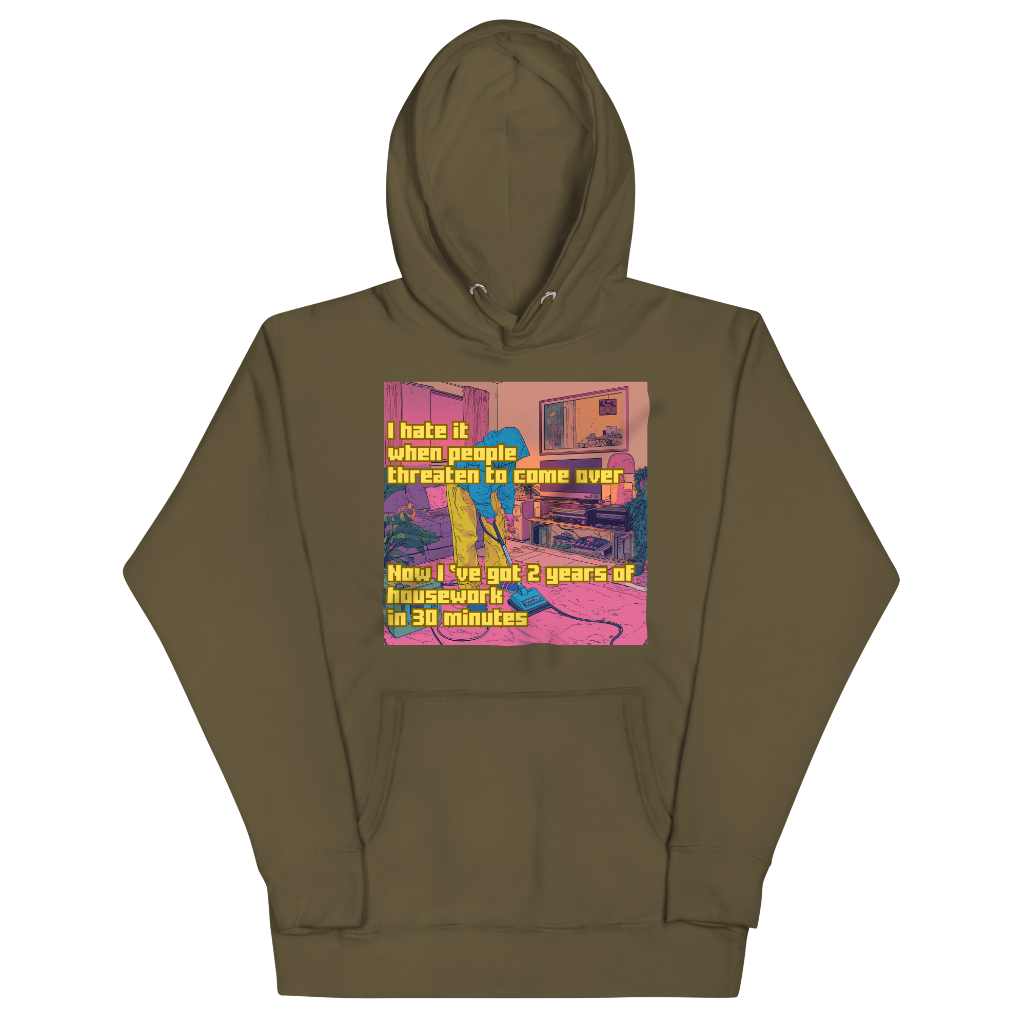 "I HATE IT WHEN PEOPLE THREATEN TO COME OVER..." • Premium Hoodie