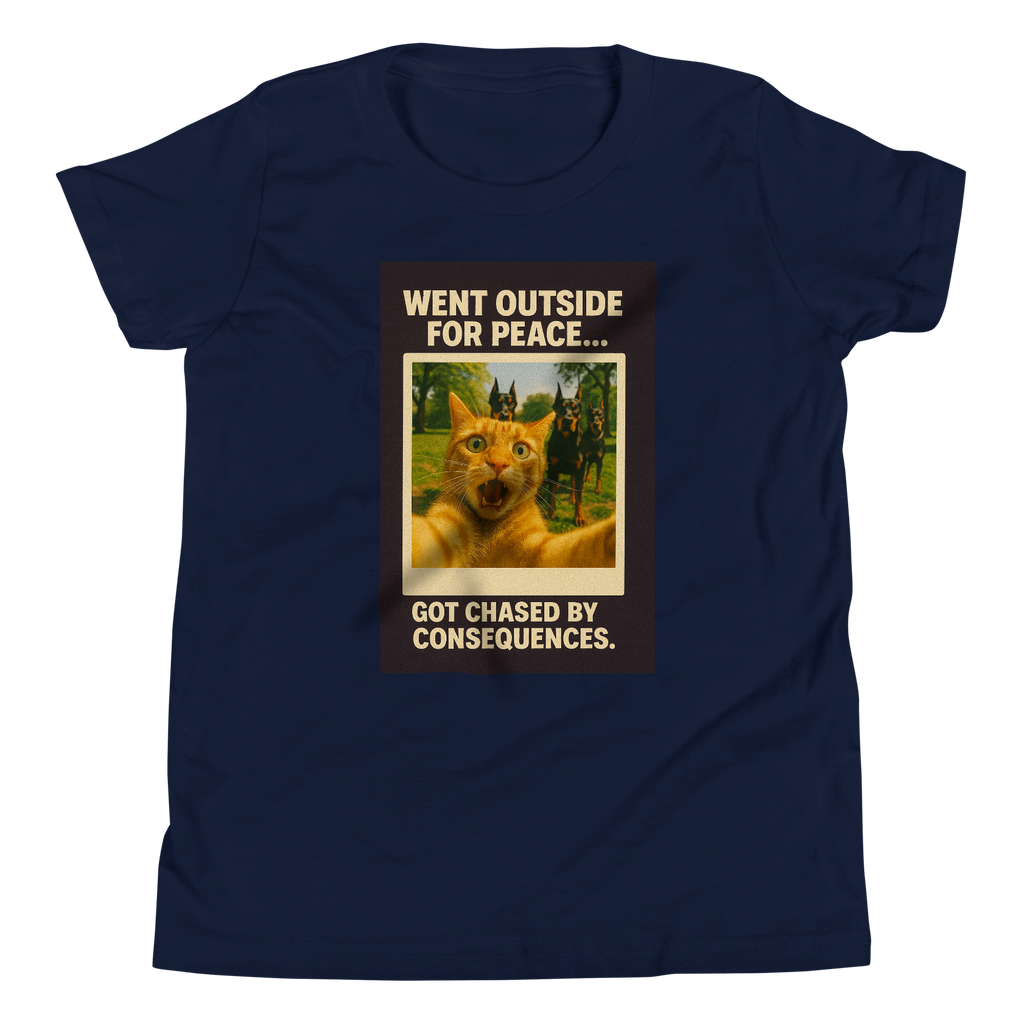 "WENT OUTSIDE FOR PEACE..." • Youth T-Shirt