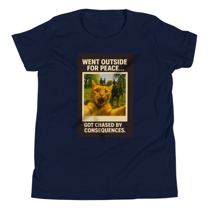"WENT OUTSIDE FOR PEACE..." • Youth T-Shirt
