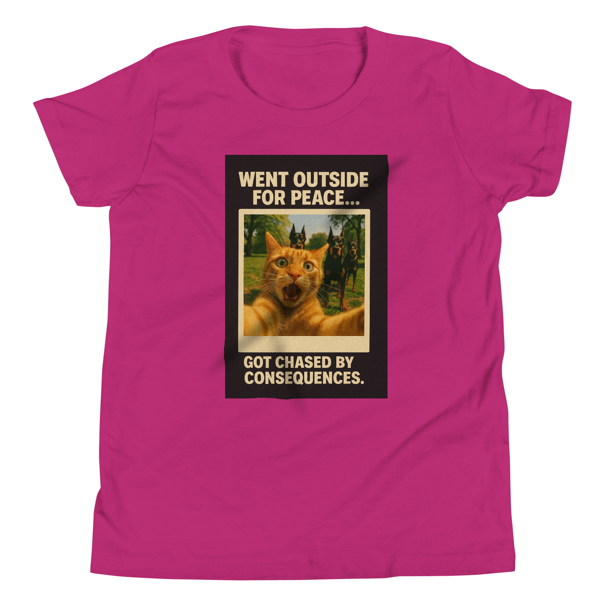 "WENT OUTSIDE FOR PEACE..." • Youth T-Shirt