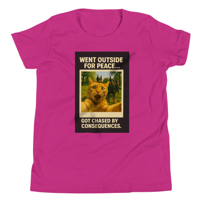 "WENT OUTSIDE FOR PEACE..." • Youth T-Shirt