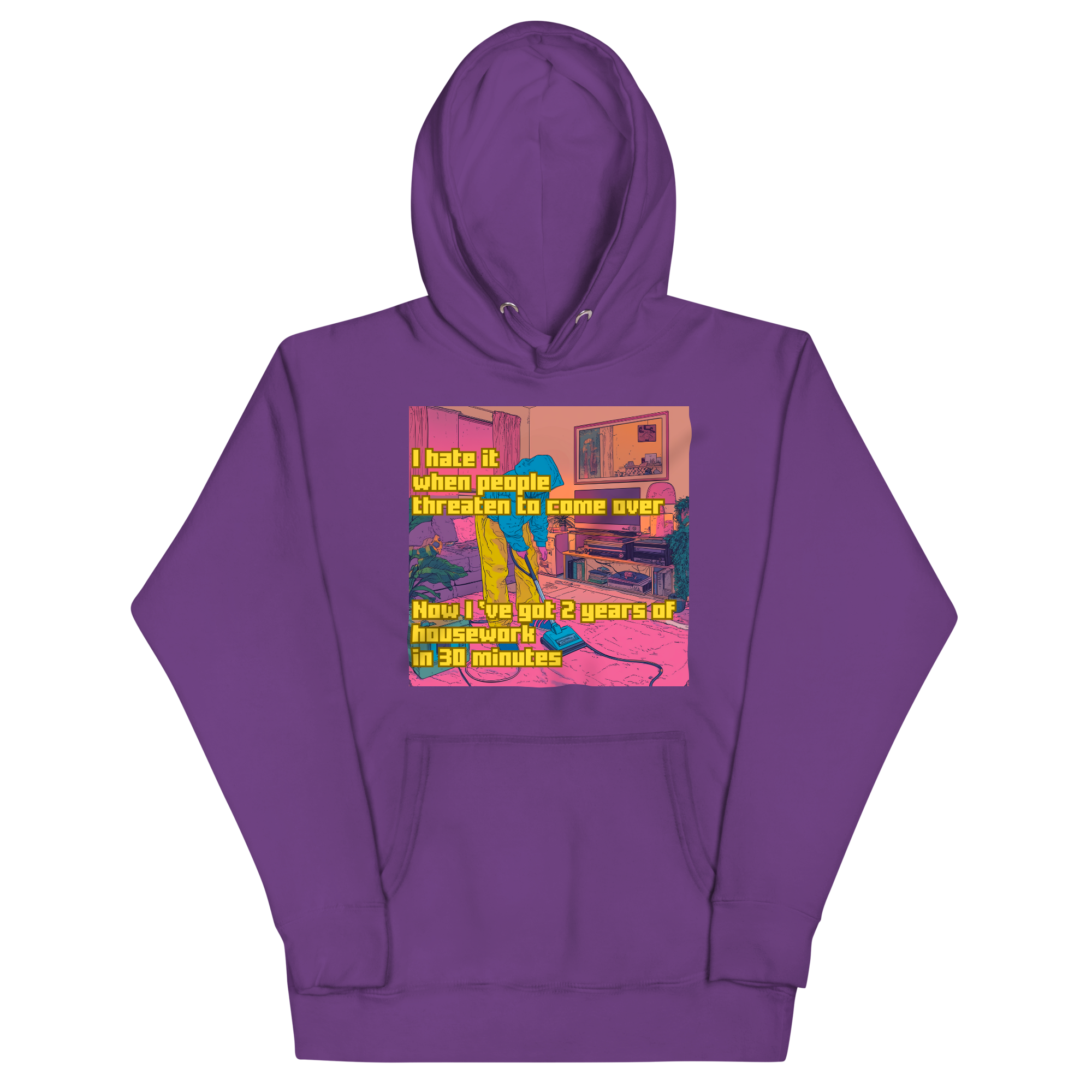 "I HATE IT WHEN PEOPLE THREATEN TO COME OVER..." • Premium Hoodie