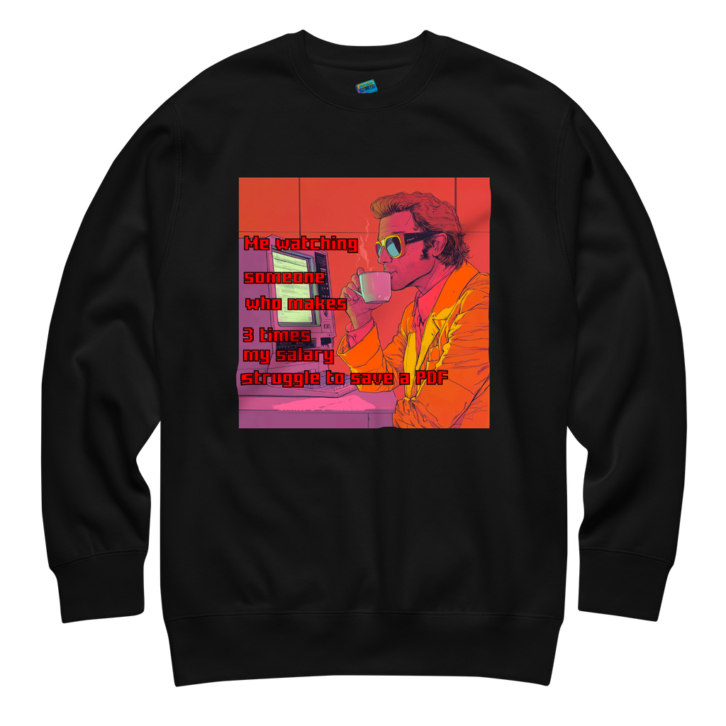 "ME WATCHING SOMEONE WHO MAKES 3 TIMES MY SALARY..." • Premium Sweater