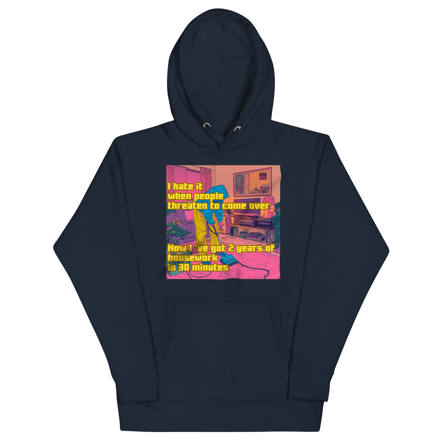 "I HATE IT WHEN PEOPLE THREATEN TO COME OVER..." • Premium Hoodie