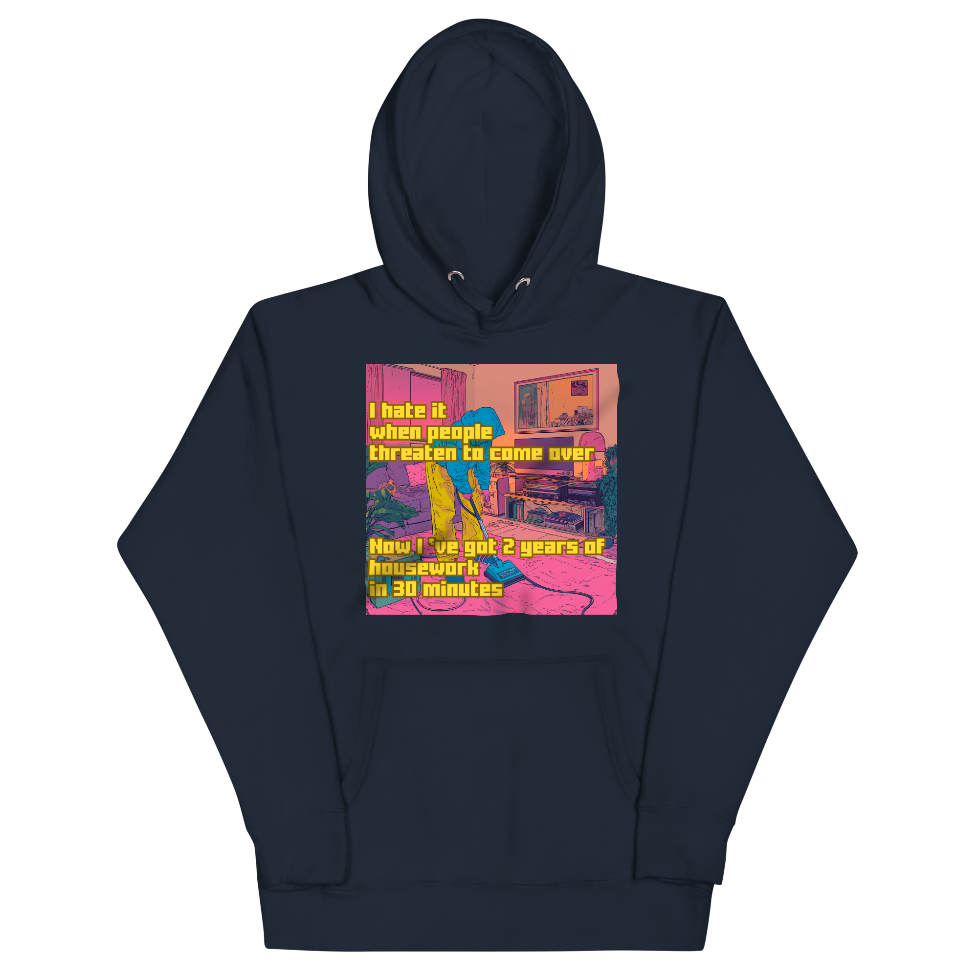 "I HATE IT WHEN PEOPLE THREATEN TO COME OVER..." • Premium Hoodie