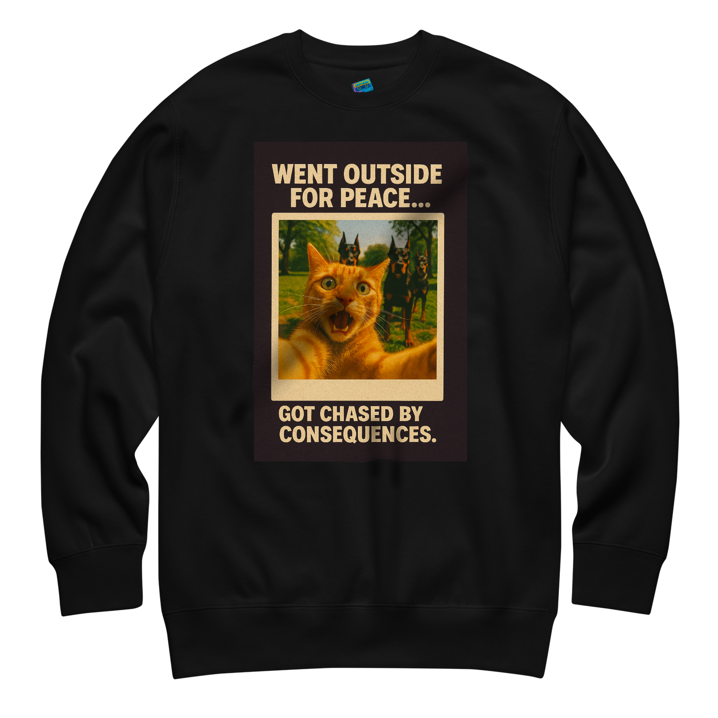 "WENT OUTSIDE FOR PEACE..." • Premium Sweatshirt