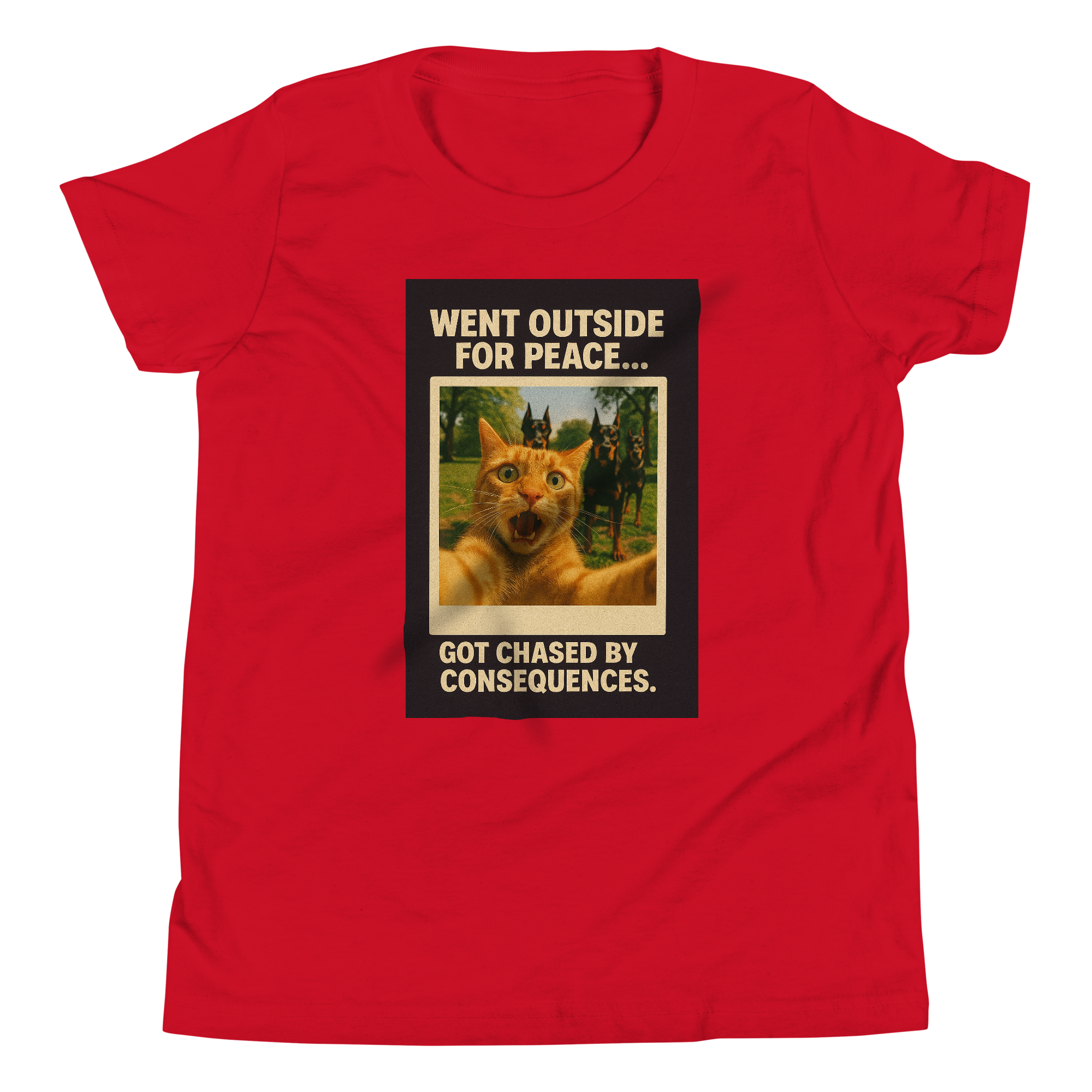 "WENT OUTSIDE FOR PEACE..." • Youth T-Shirt