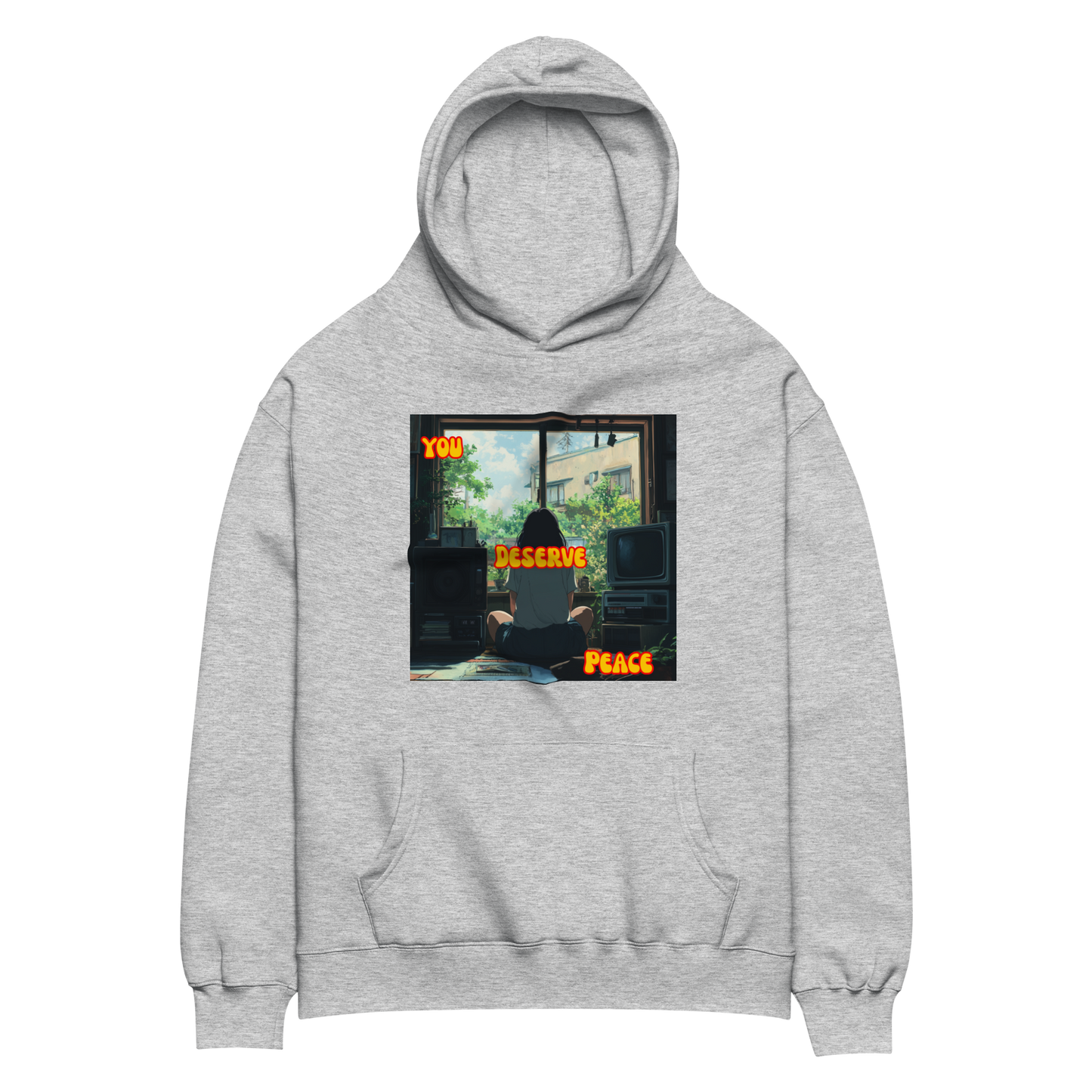 "YOU DESERVE PEACE" • Oversized Hoodie