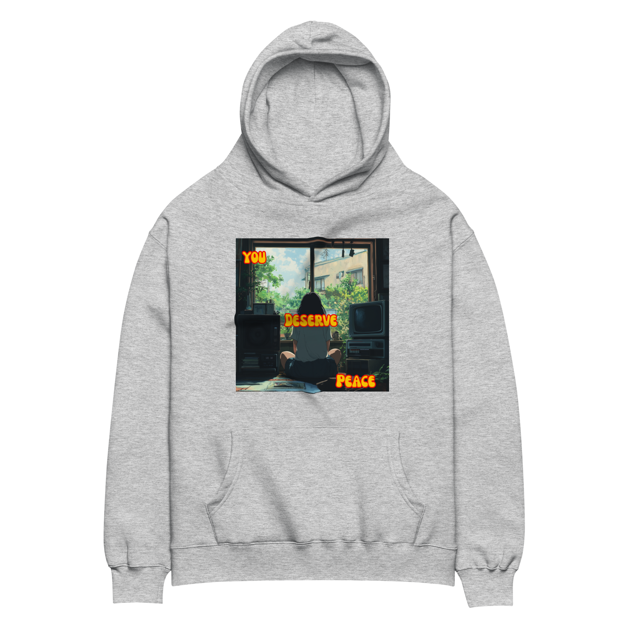 "YOU DESERVE PEACE" • Oversized Hoodie
