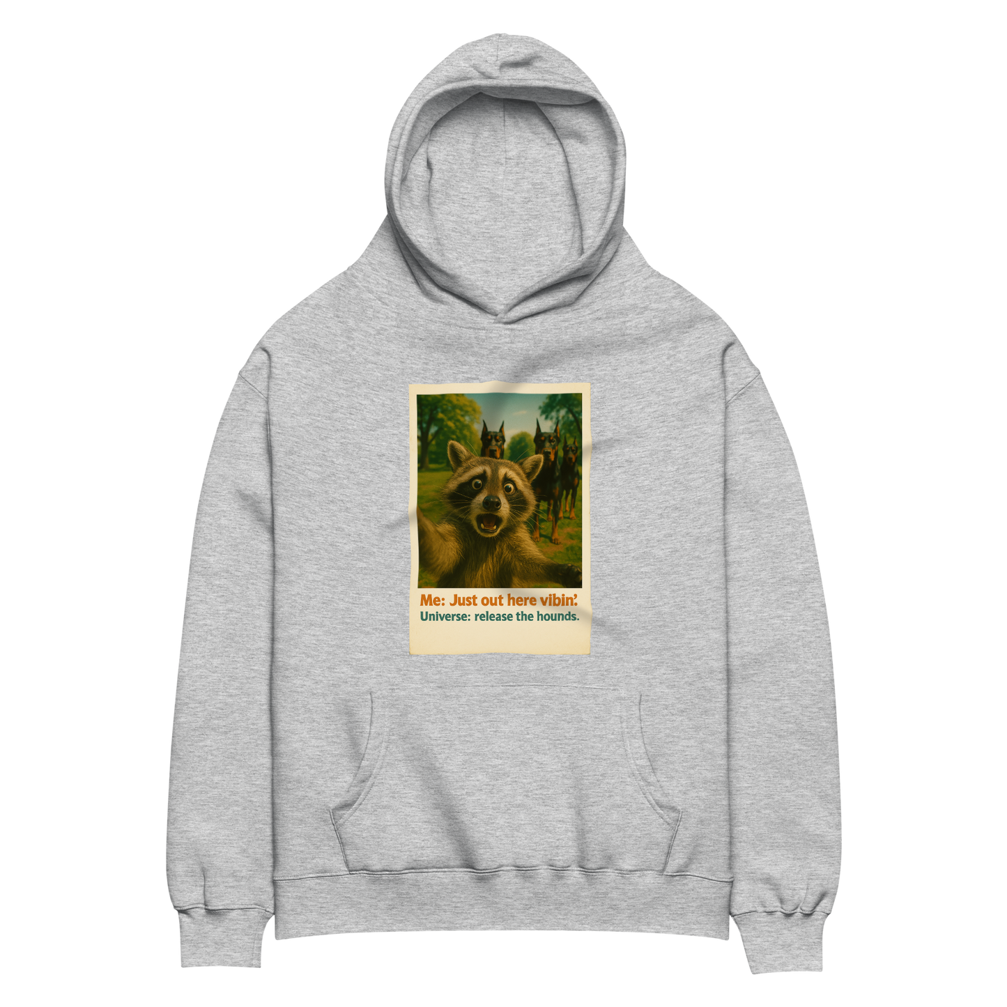 "JUST OUT HERE VIBIN..." • Oversized Hoodie